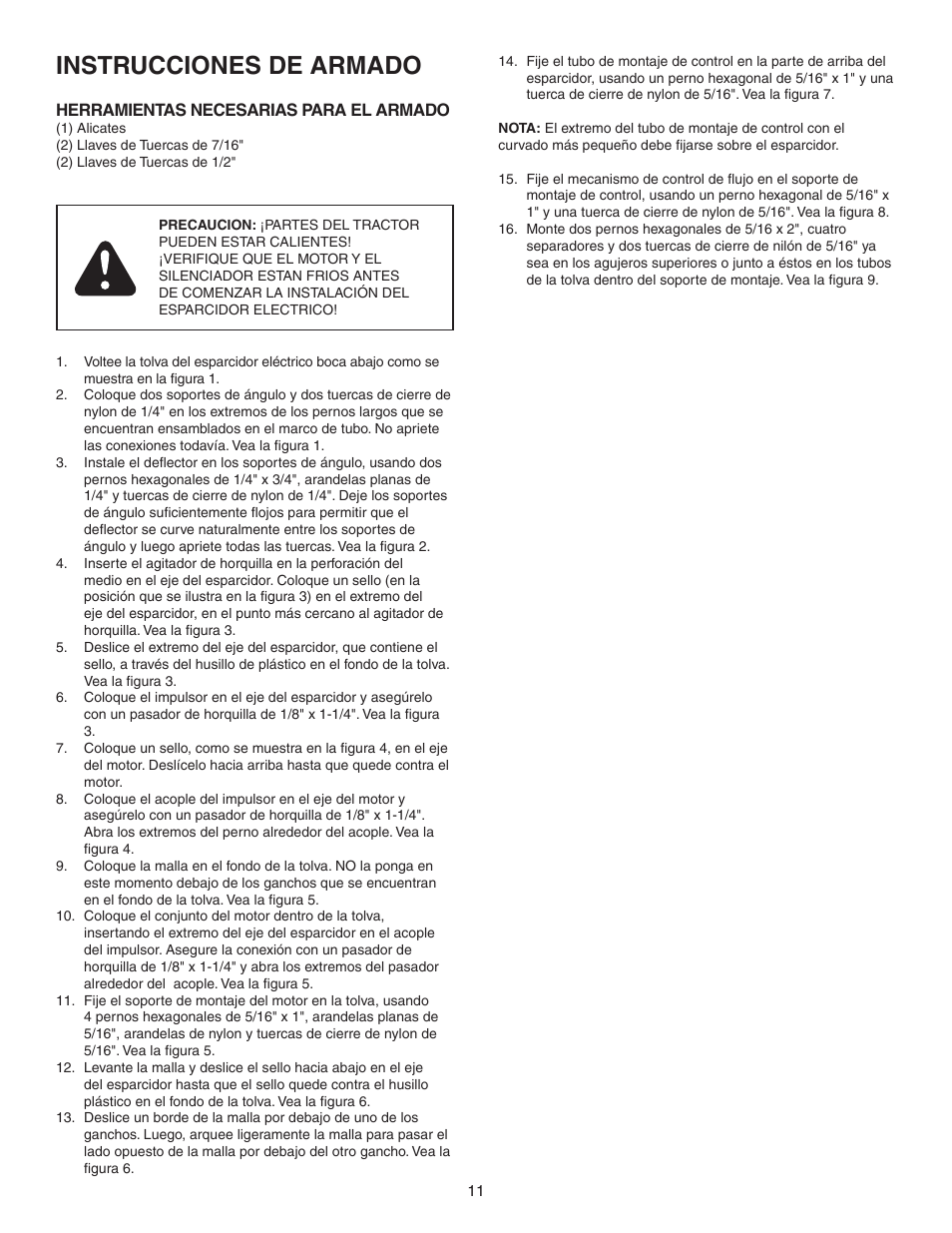 Instrucciones de armado | Agri-Fab 45-0460 User Manual | Page 11 / 24