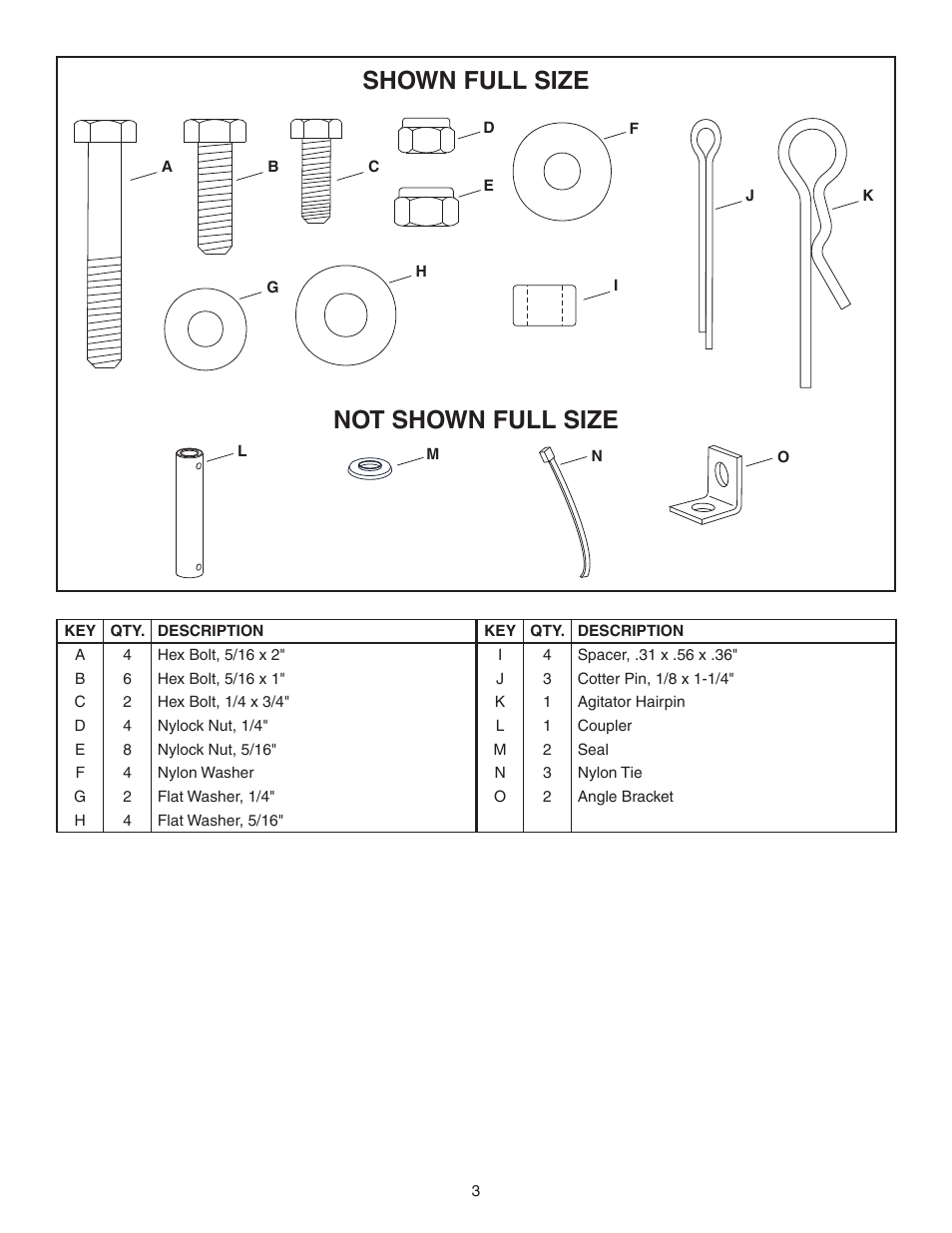 Not shown full size shown full size | Agri-Fab 45-0460 User Manual | Page 3 / 24