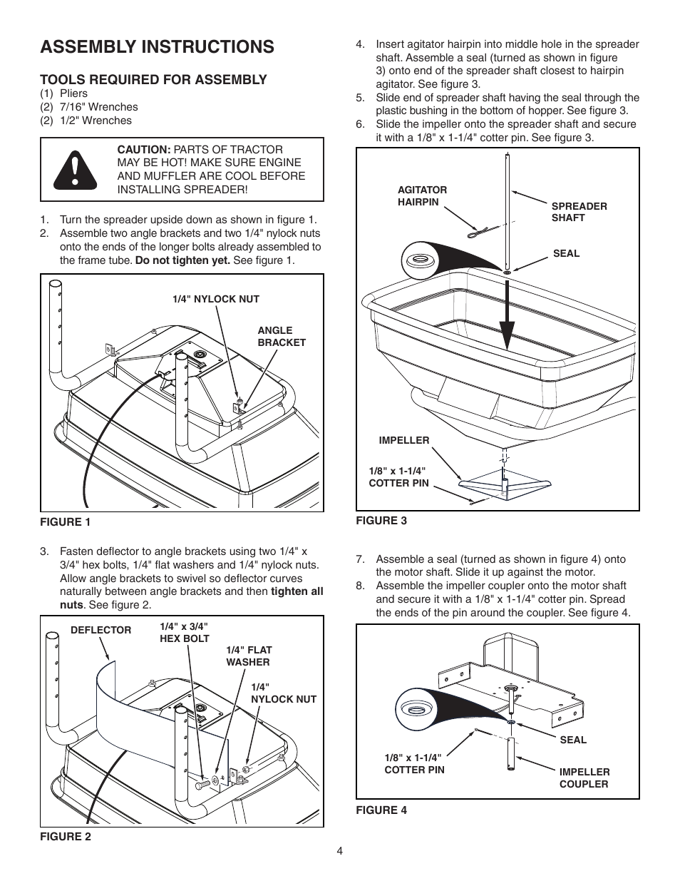 Assembly instructions | Agri-Fab 45-0460 User Manual | Page 4 / 24