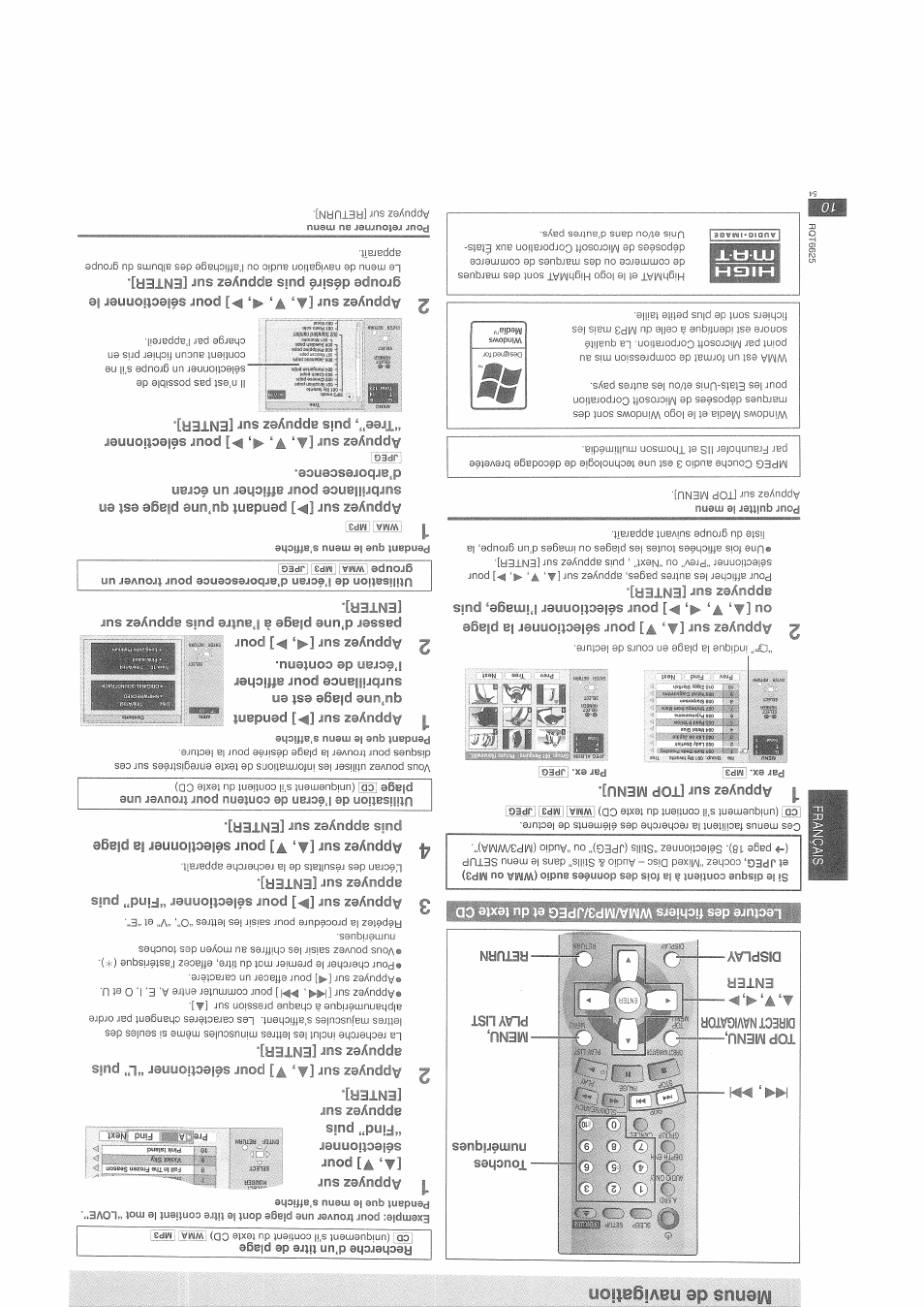 Menus de navigation, 1 àppyyez sur [top svlewu, Appuyez sur | Panasonic DVDS75EG User Manual | Page 10 / 24