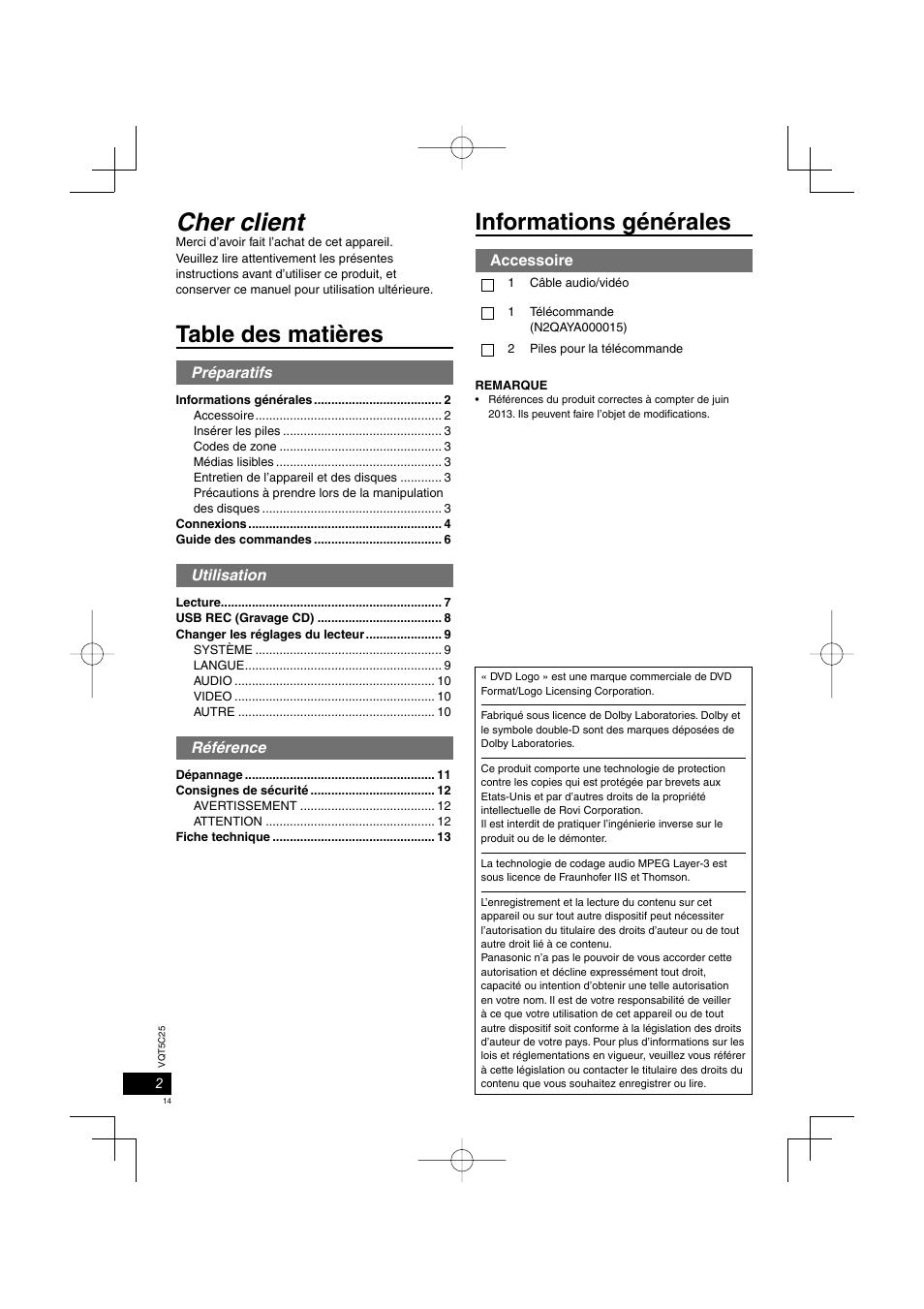 Panasonic DVDS500EG User Manual | Page 14 / 80