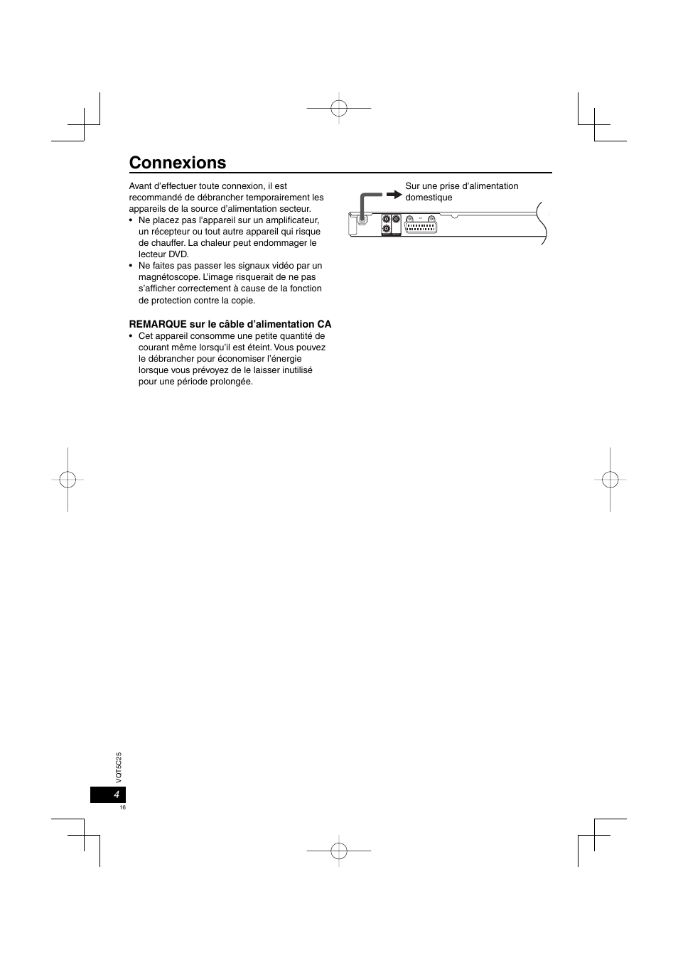 Connexions | Panasonic DVDS500EG User Manual | Page 16 / 80