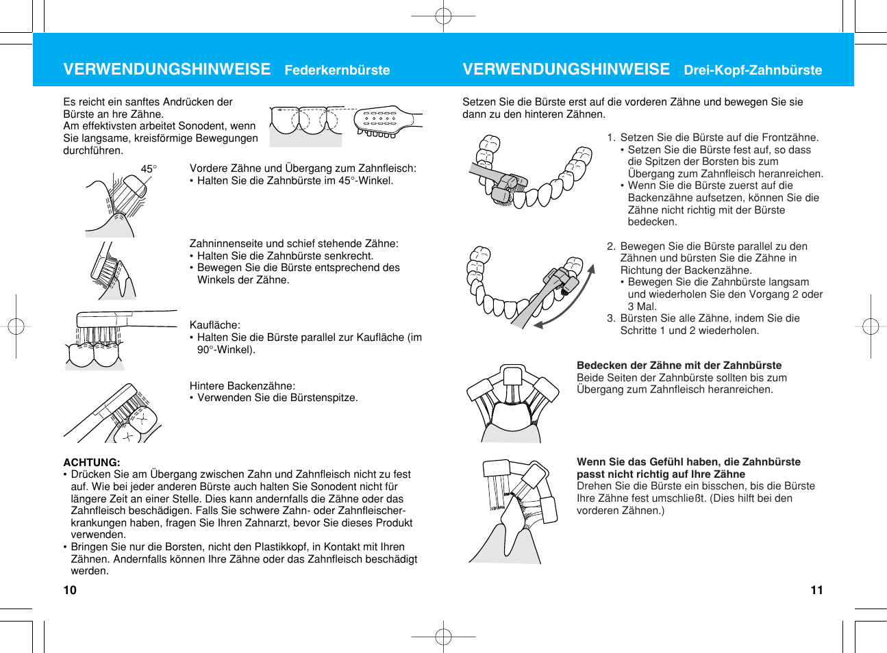 Verwendungshinweise | Panasonic EW1012G2 User Manual | Page 6 / 56