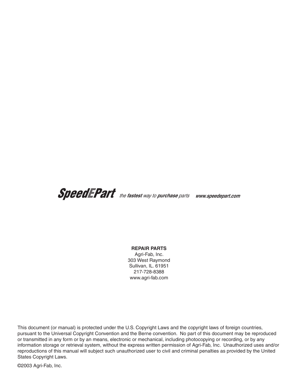 Agri-Fab 45-0351 User Manual | Page 12 / 12