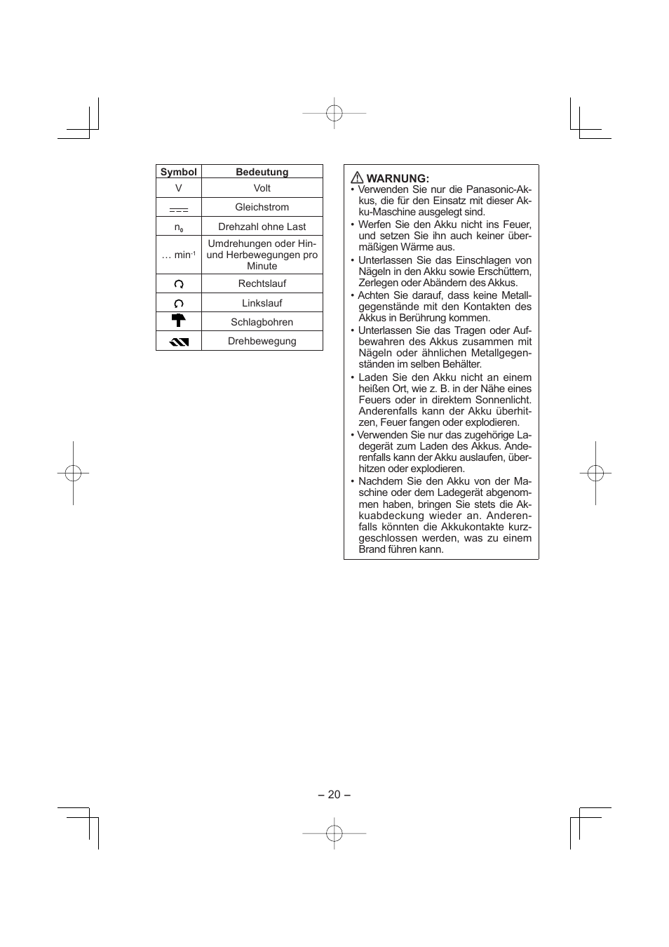 Panasonic EY7880 User Manual | Page 20 / 160