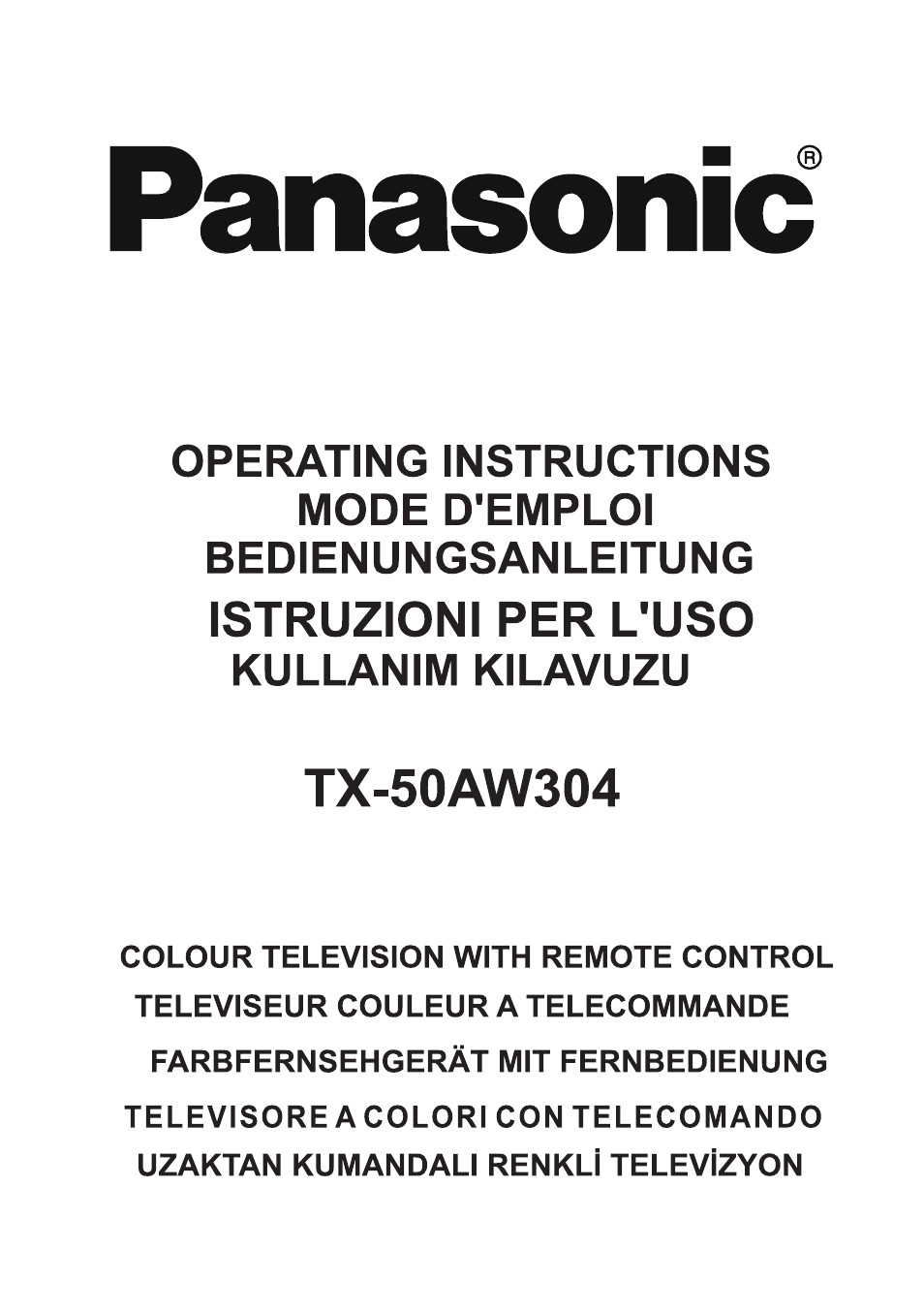 Panasonic TX50AW304 User Manual | 89 pages