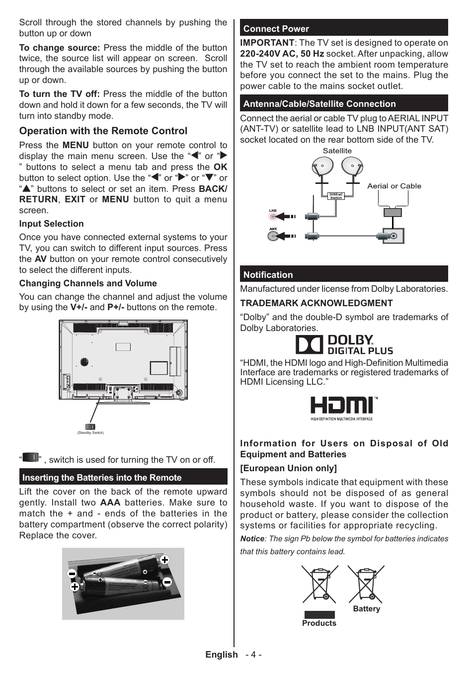 Panasonic TX50AW304 User Manual | Page 5 / 89