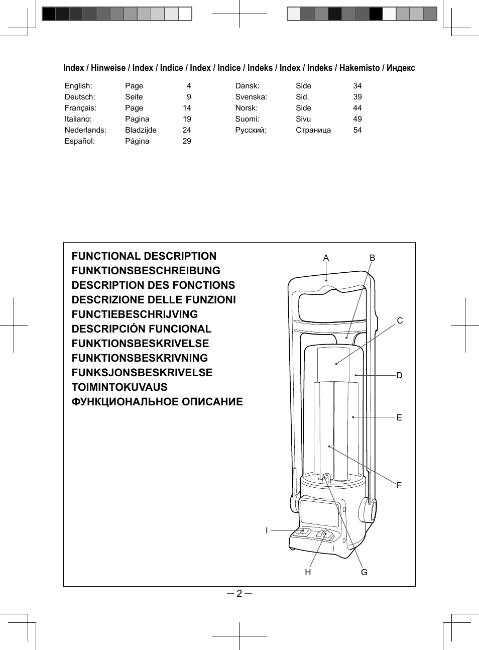Panasonic EY3741 User Manual | Page 2 / 60