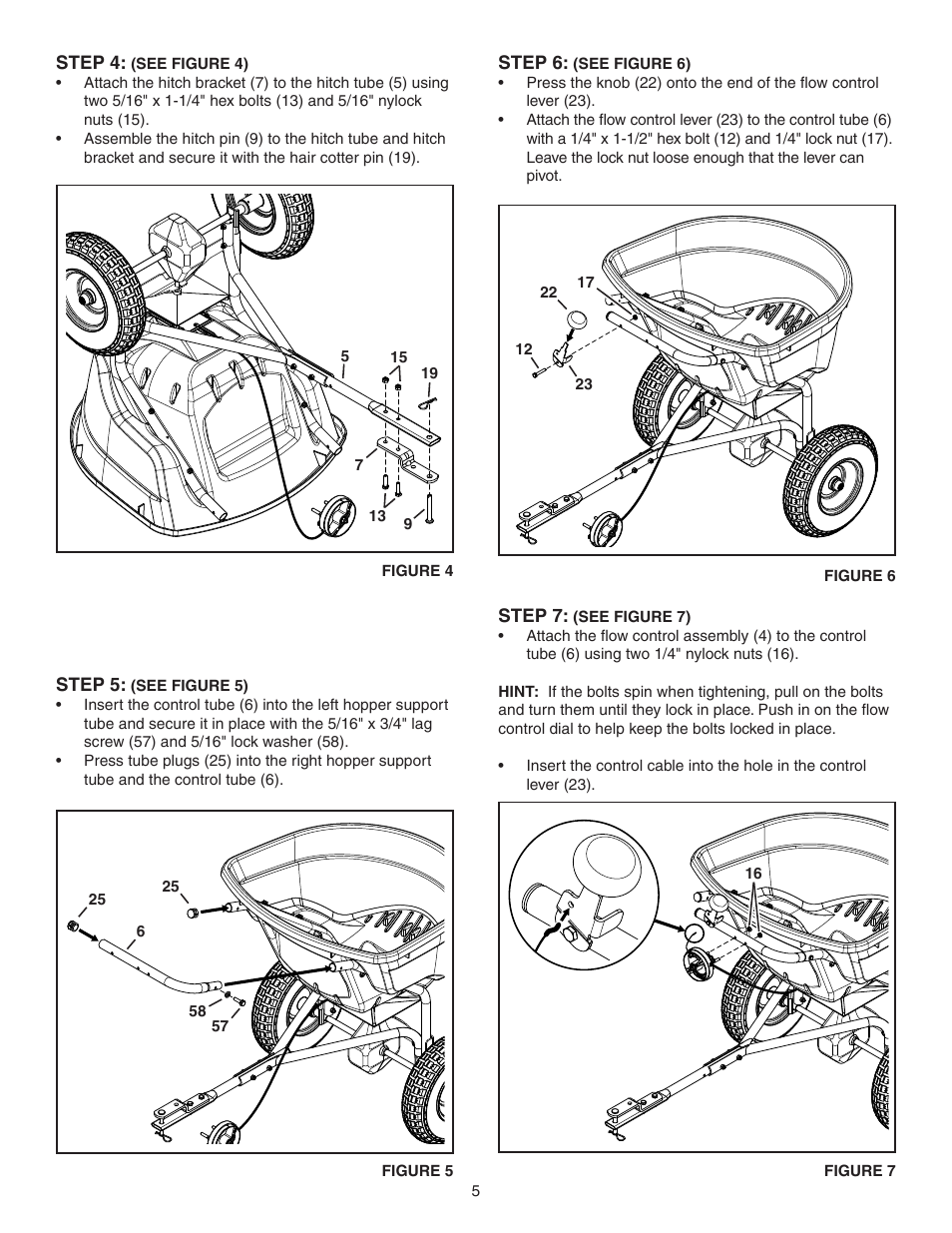 Agri-Fab 130 LB Tow Spreader 45-0463 User Manual | Page 5 / 20