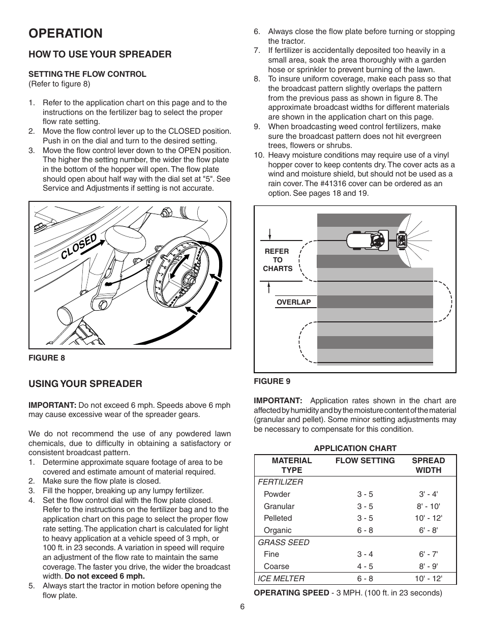 Operation, Closed | Agri-Fab 130 LB Tow Spreader 45-0463 User Manual | Page 6 / 20