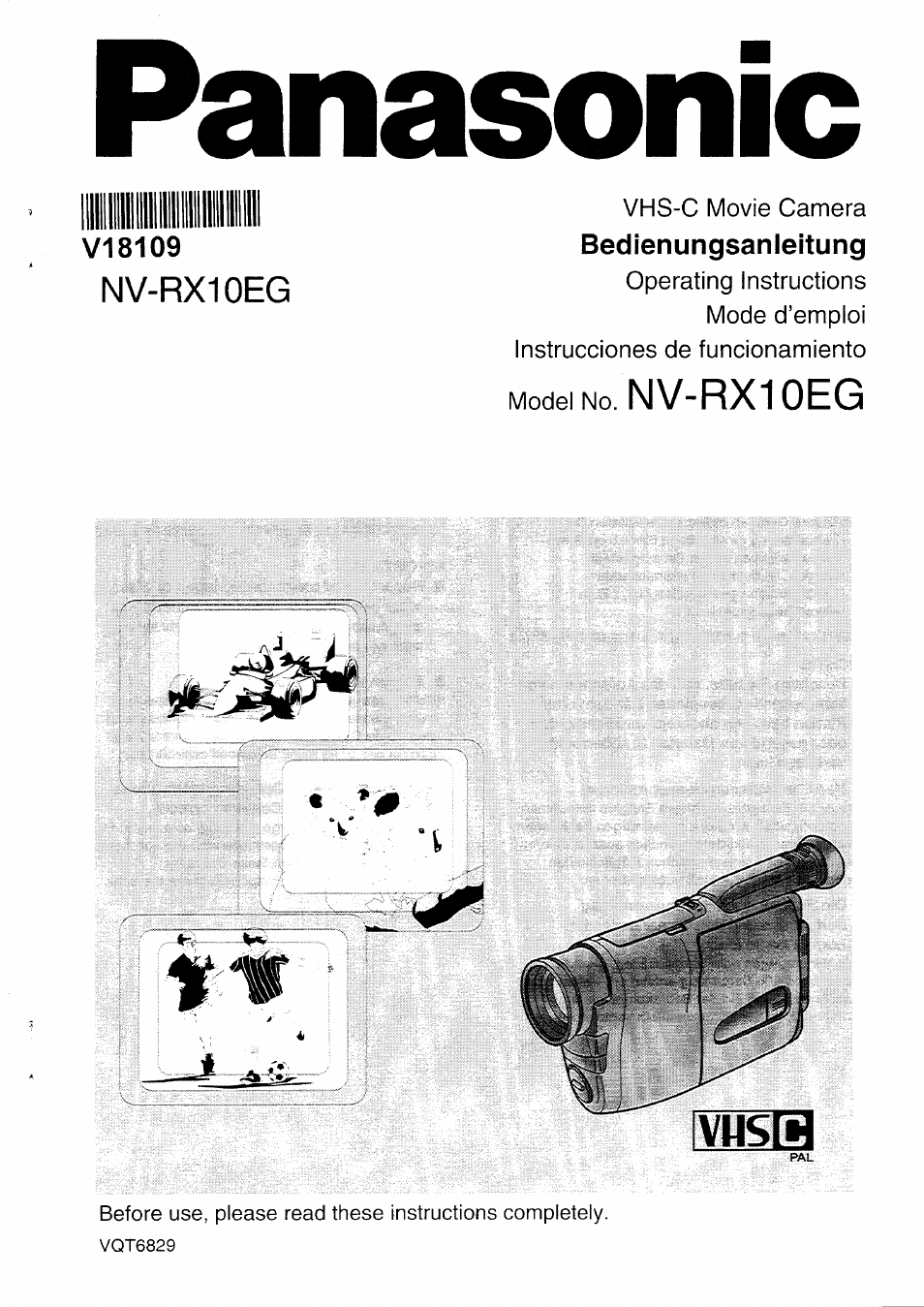 Panasonic NVRX10EG User Manual | 106 pages