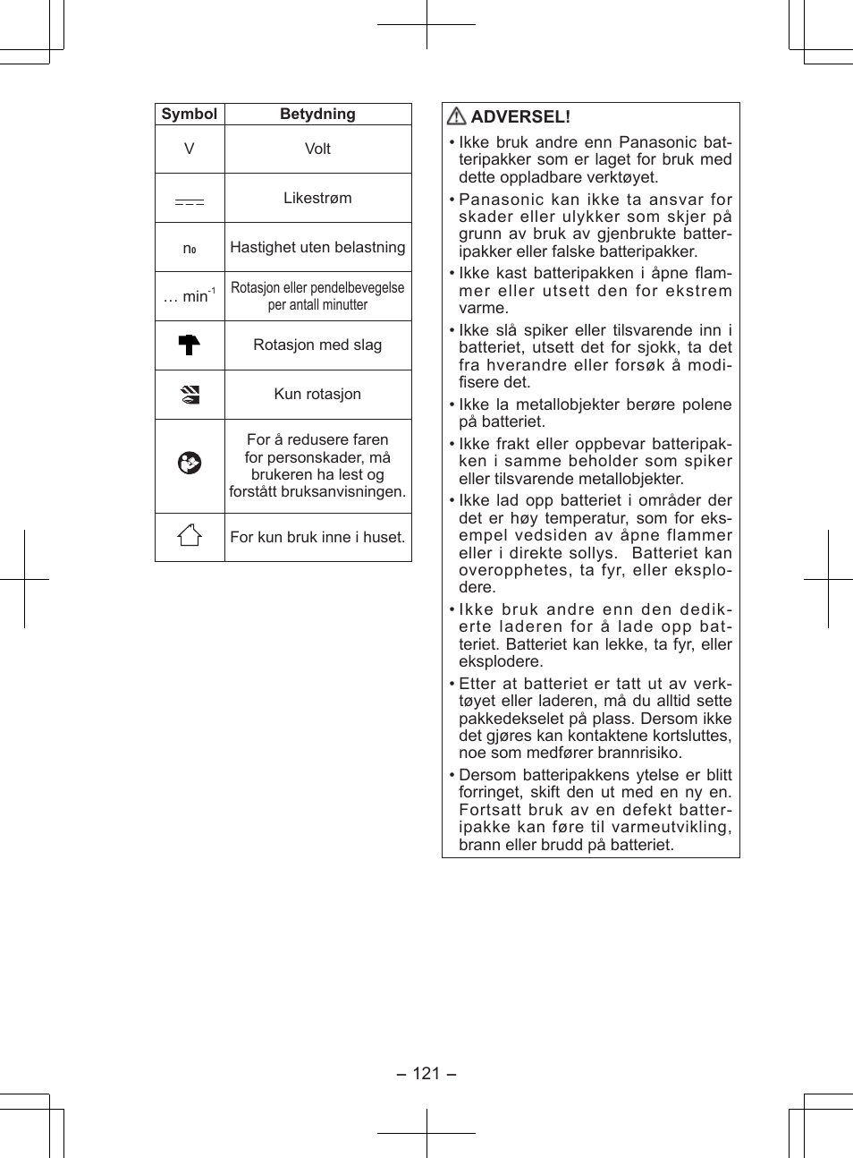 Panasonic EY7840 User Manual | Page 121 / 148