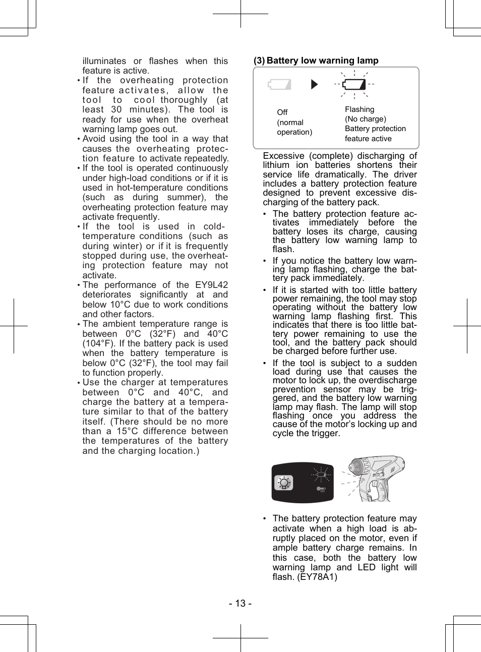 Panasonic EY7840 User Manual | Page 13 / 148