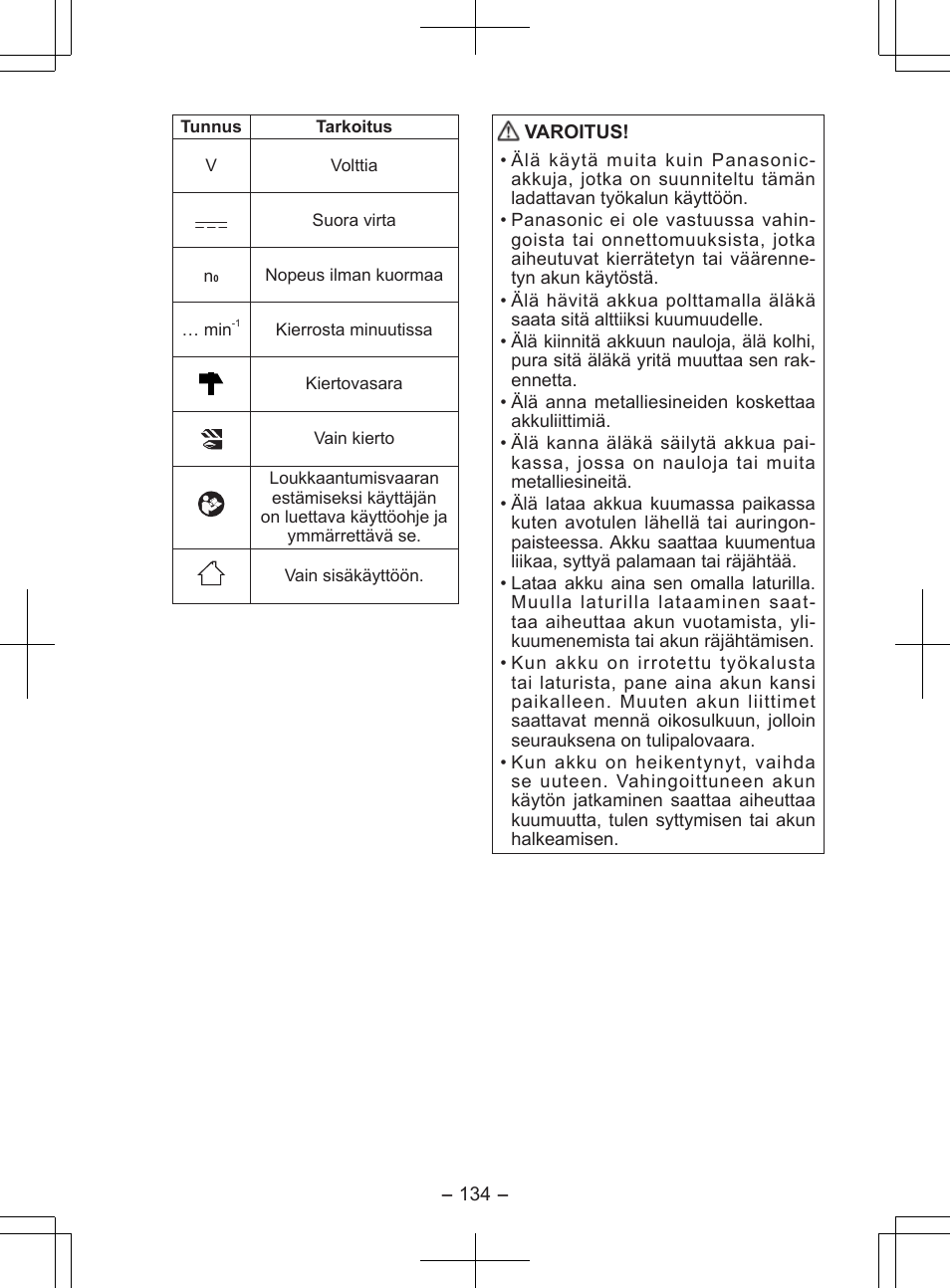 Panasonic EY7840 User Manual | Page 134 / 148