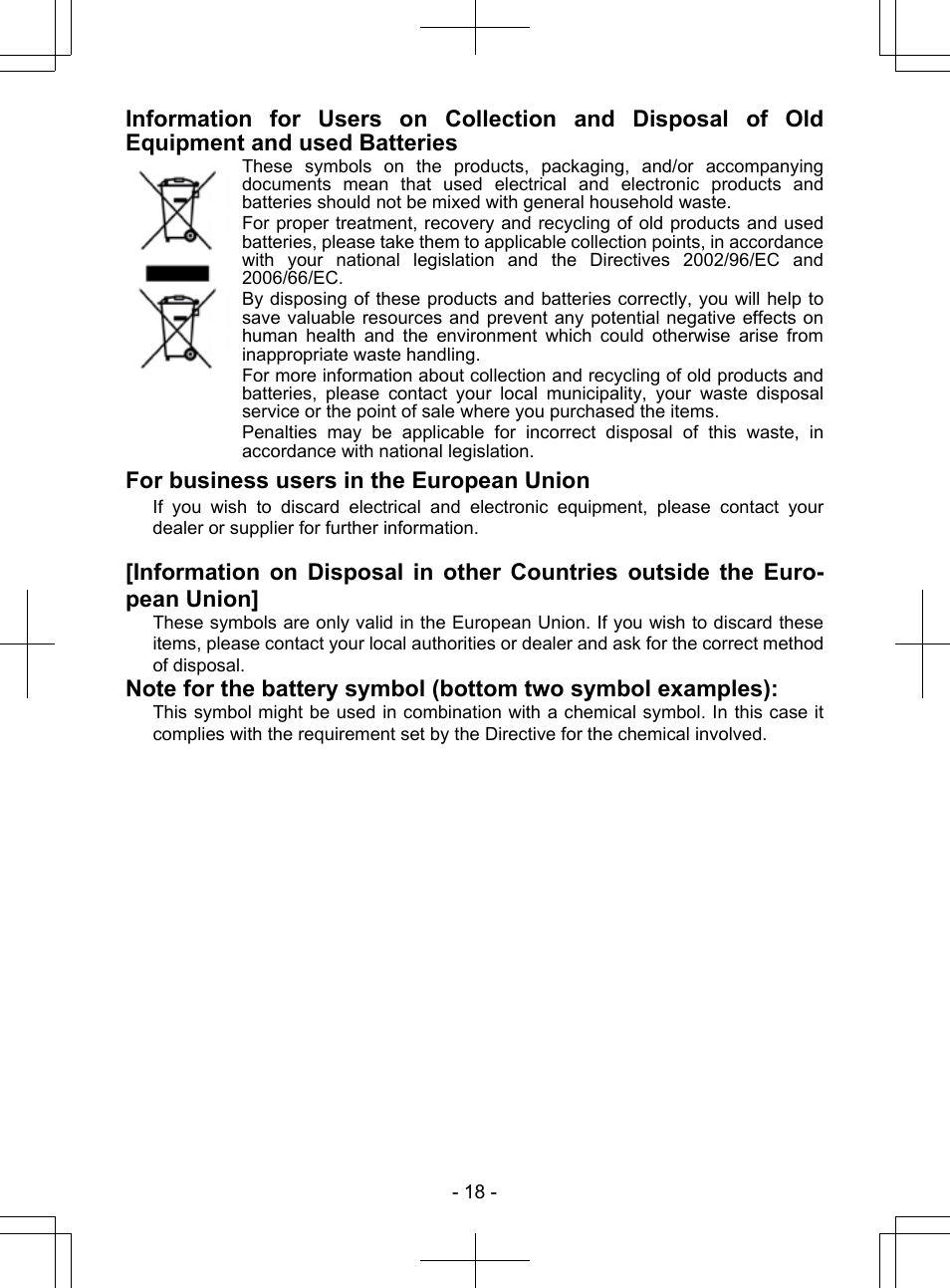 Panasonic EY7840 User Manual | Page 18 / 148