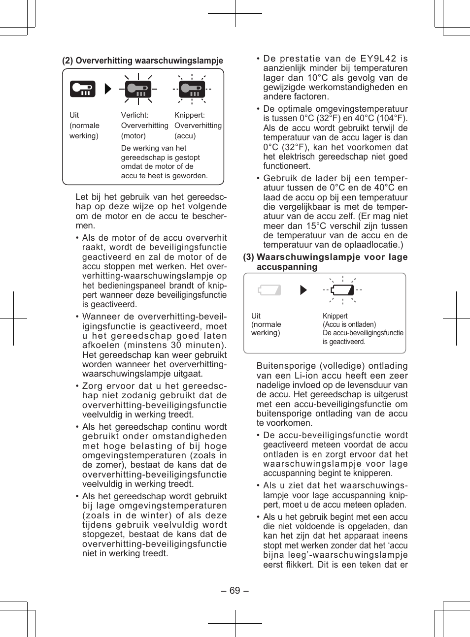 Panasonic EY7840 User Manual | Page 69 / 148