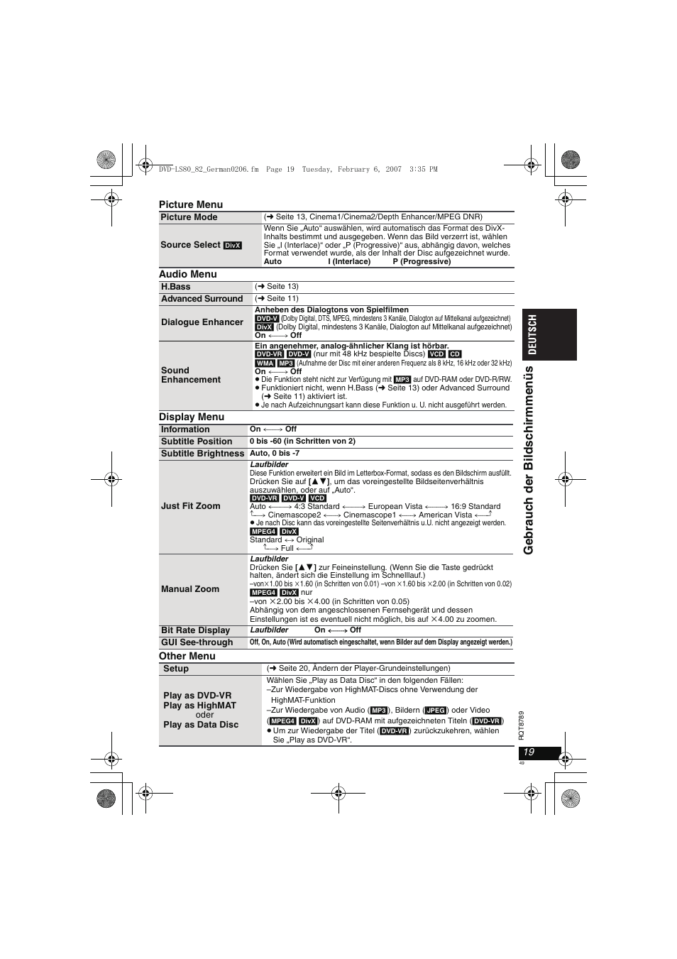 Panasonic DVDLS82 User Manual | Page 49 / 192