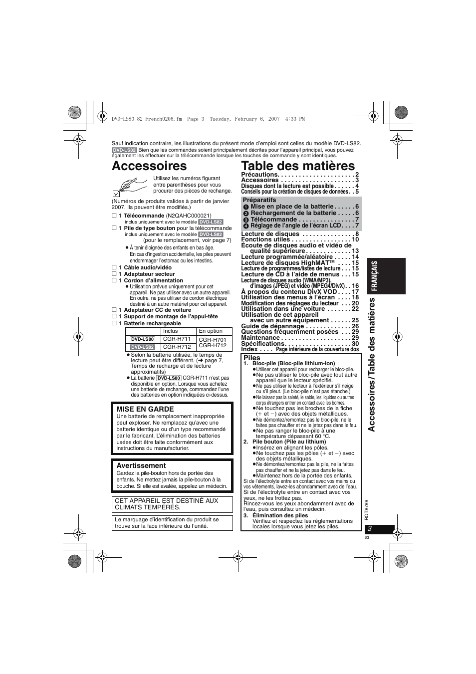 Panasonic DVDLS82 User Manual | Page 63 / 192