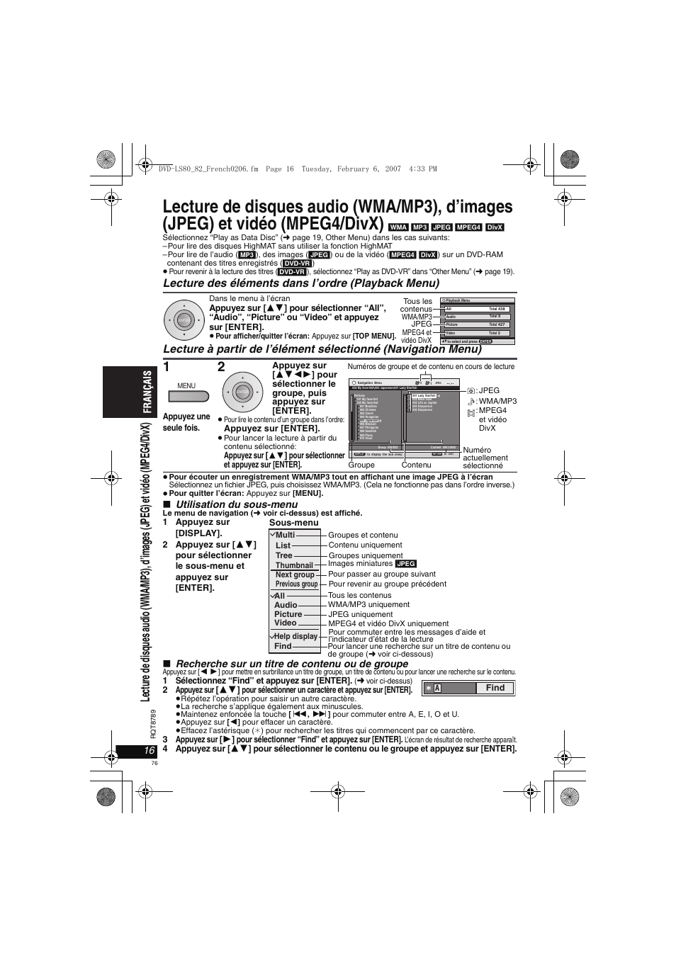 Panasonic DVDLS82 User Manual | Page 76 / 192