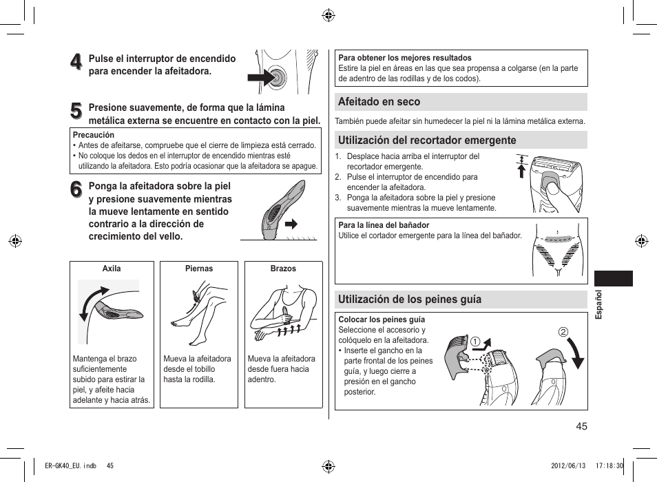 Panasonic ERGK40 User Manual | Page 45 / 140