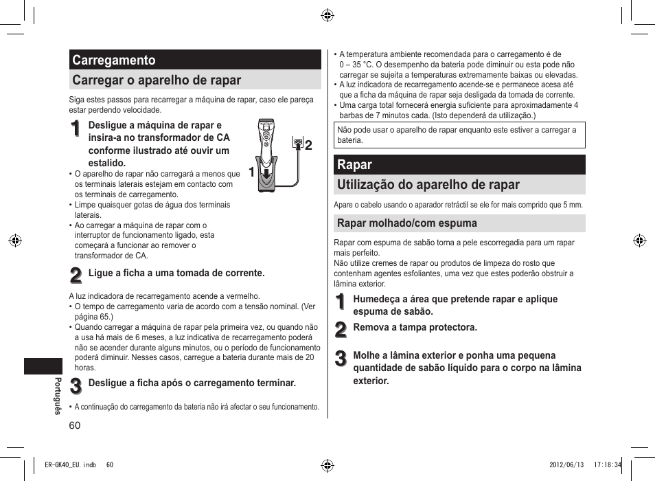 Panasonic ERGK40 User Manual | Page 60 / 140