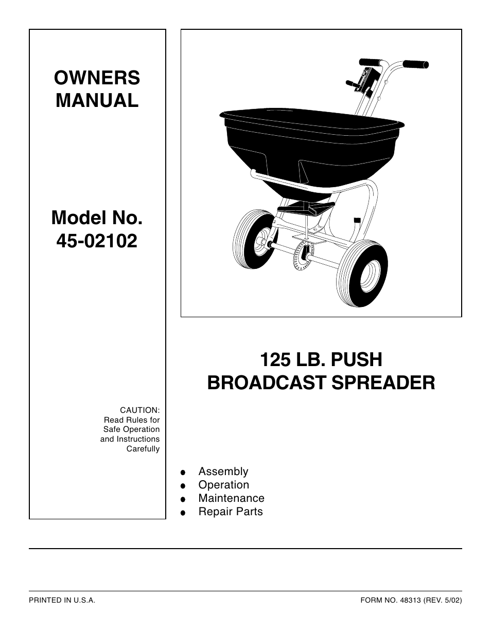 Agri-Fab 45-02102 User Manual | 12 pages