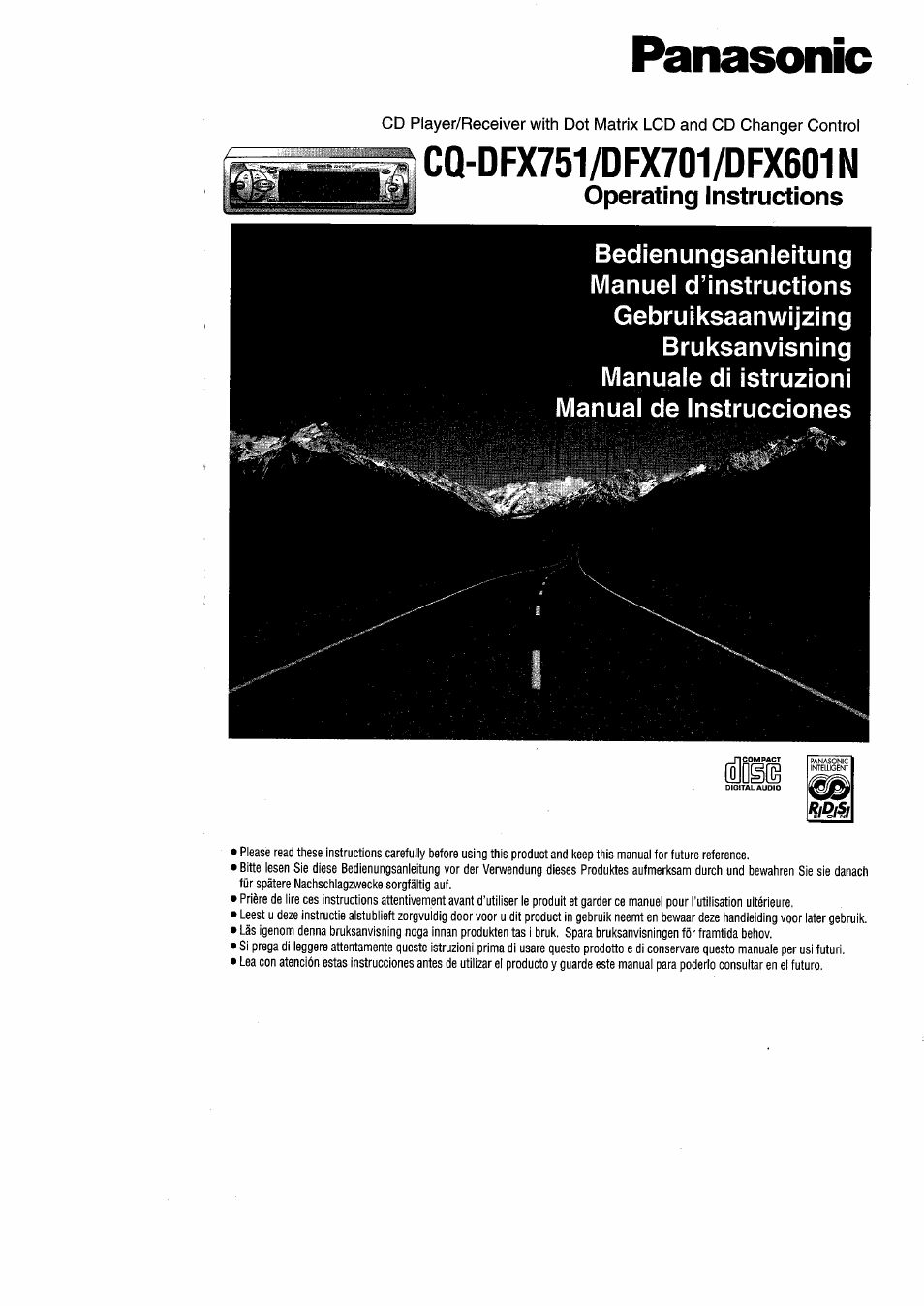 Panasonic CQDFX601 User Manual | 41 pages