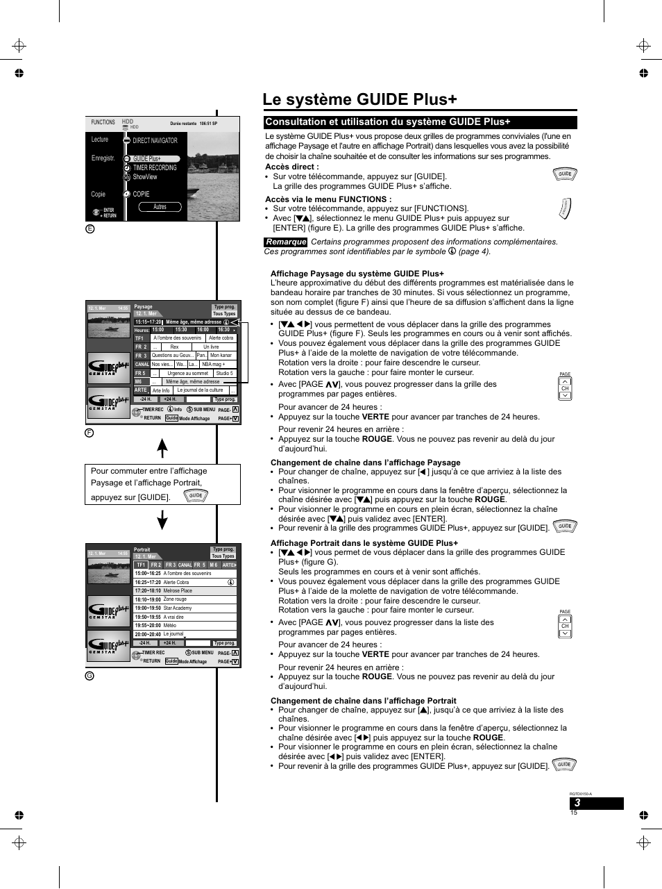 Le système guide plus, Consultation et utilisation du système guide plus | Panasonic DMREH50 User Manual | Page 15 / 48
