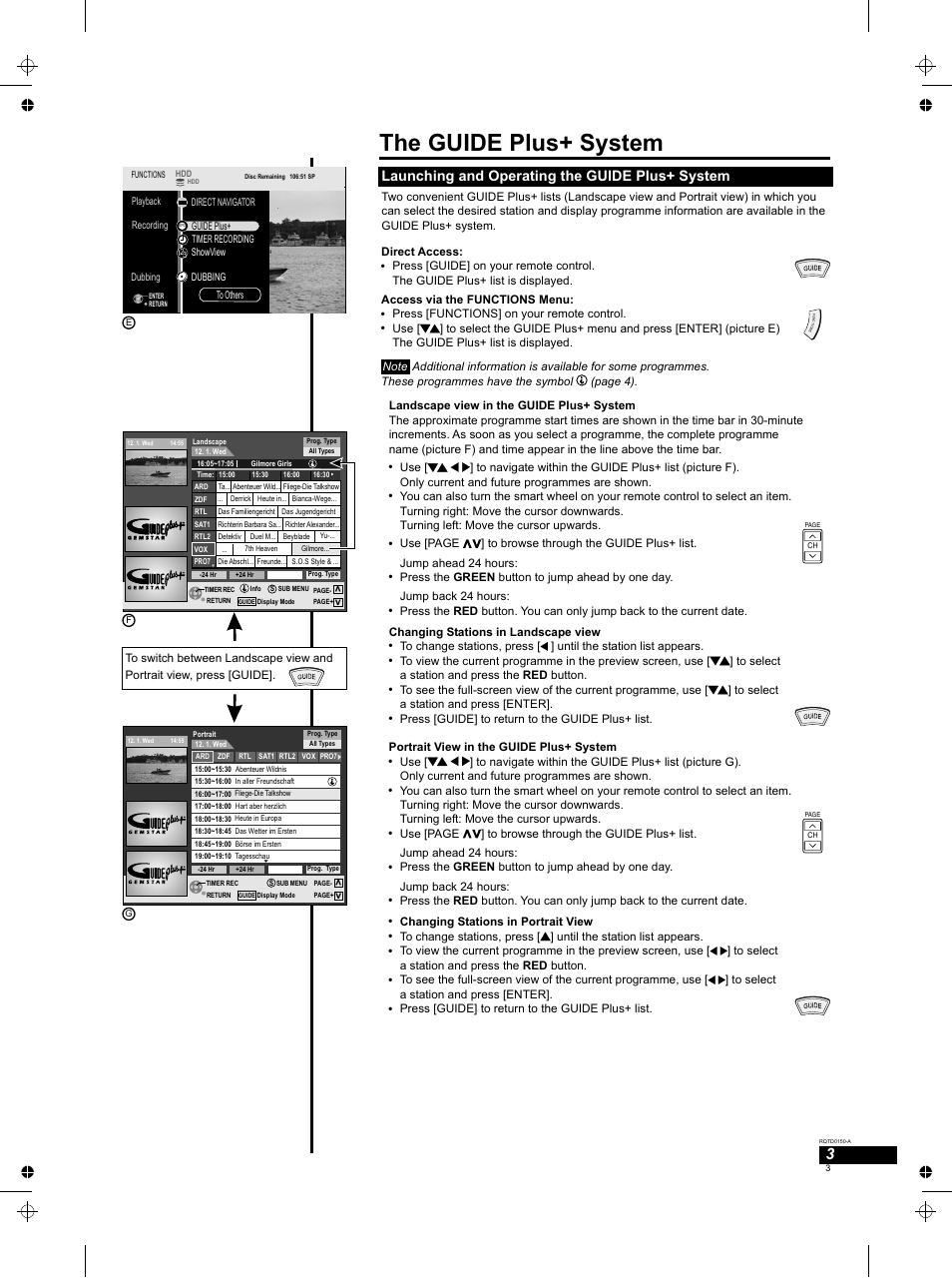 Seite3, The guide plus+ system, Launching and operating the guide plus+ system | Panasonic DMREH50 User Manual | Page 3 / 48