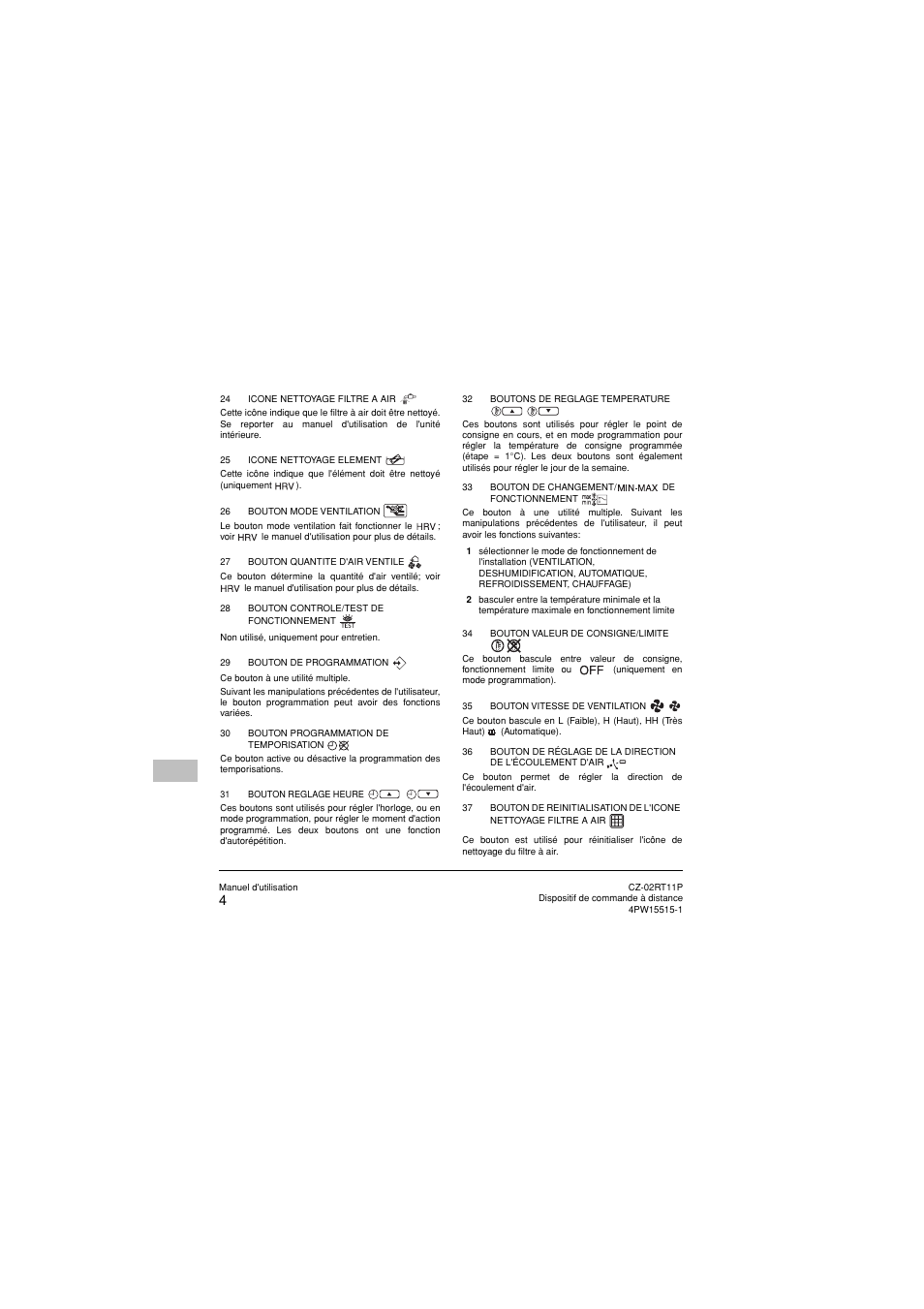 Panasonic CZ02RT11P User Manual | Page 34 / 126