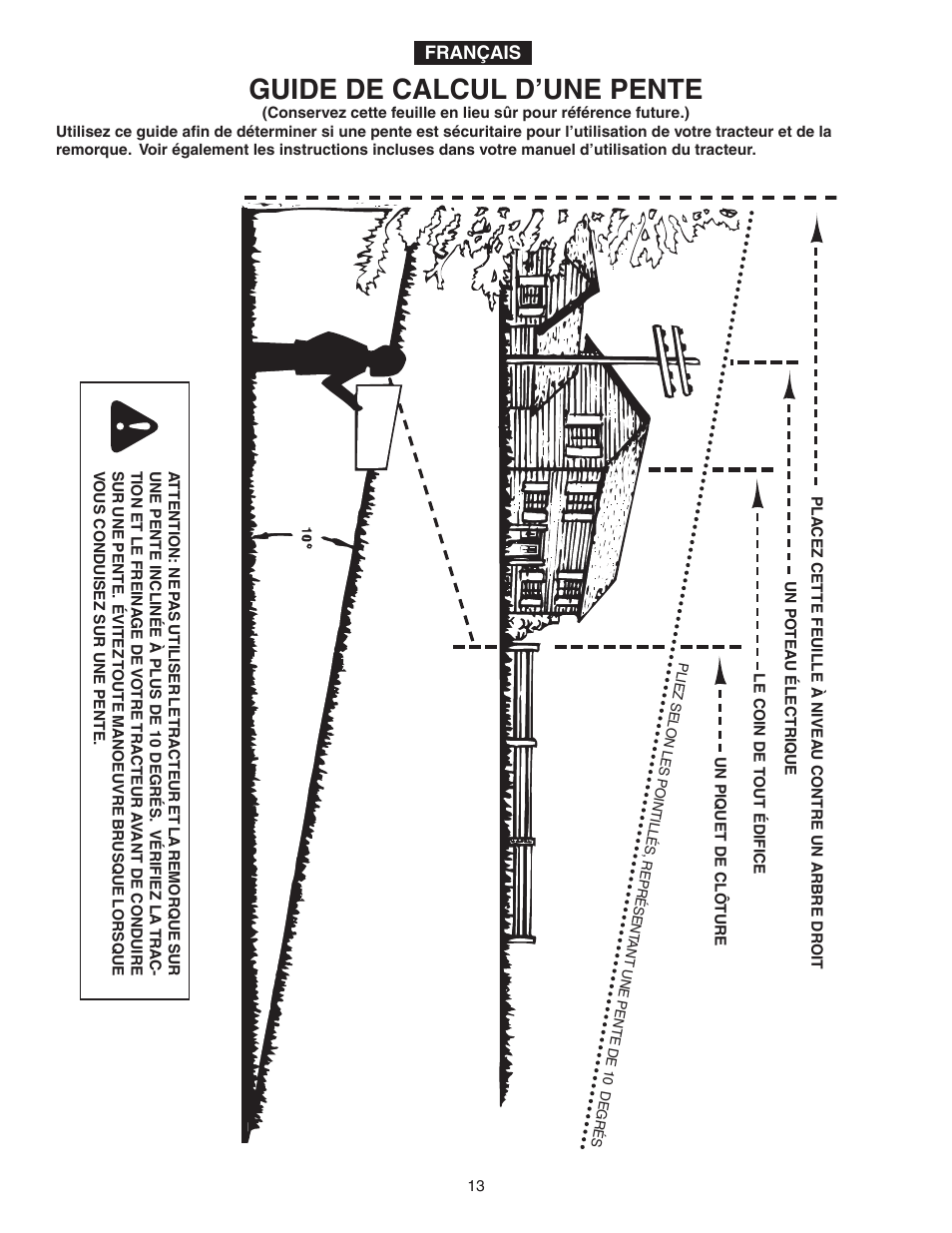 Guide de calcul d’une pente | Agri-Fab 45-02402 ATV User Manual | Page 13 / 20