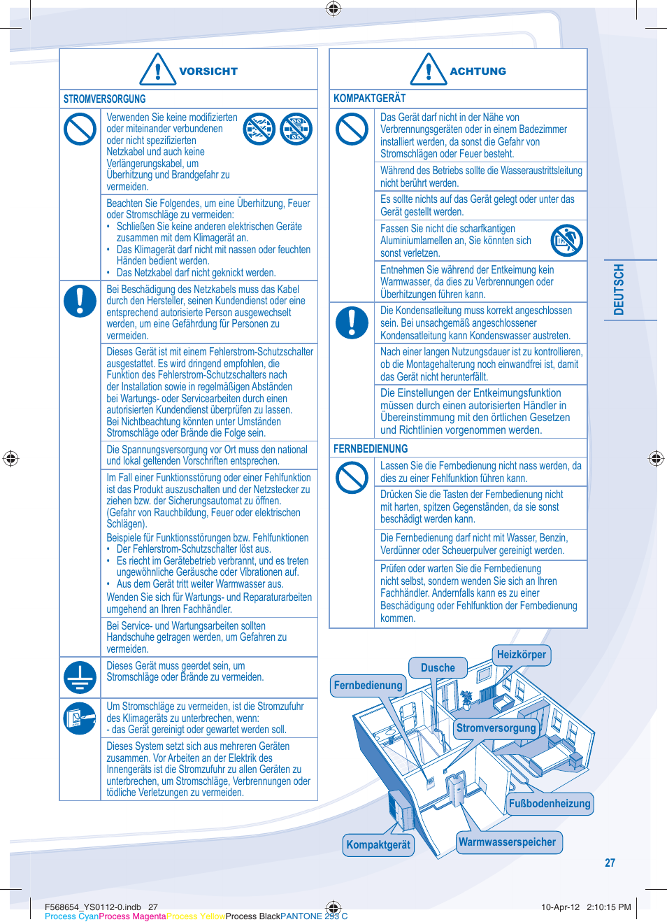 Panasonic WHMXF09D3E51 User Manual | Page 27 / 76