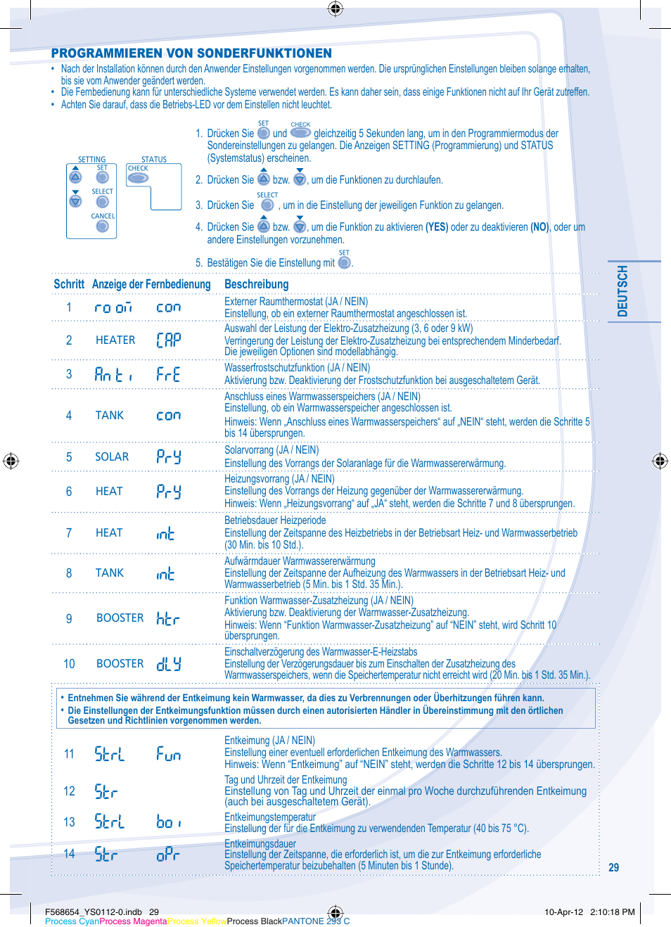 Panasonic WHMXF09D3E51 User Manual | Page 29 / 76