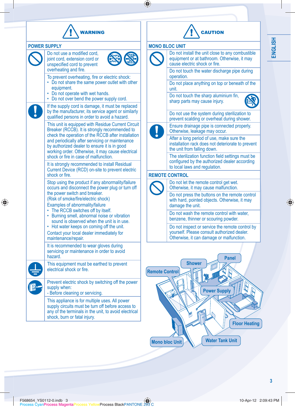 Panasonic WHMXF09D3E51 User Manual | Page 3 / 76