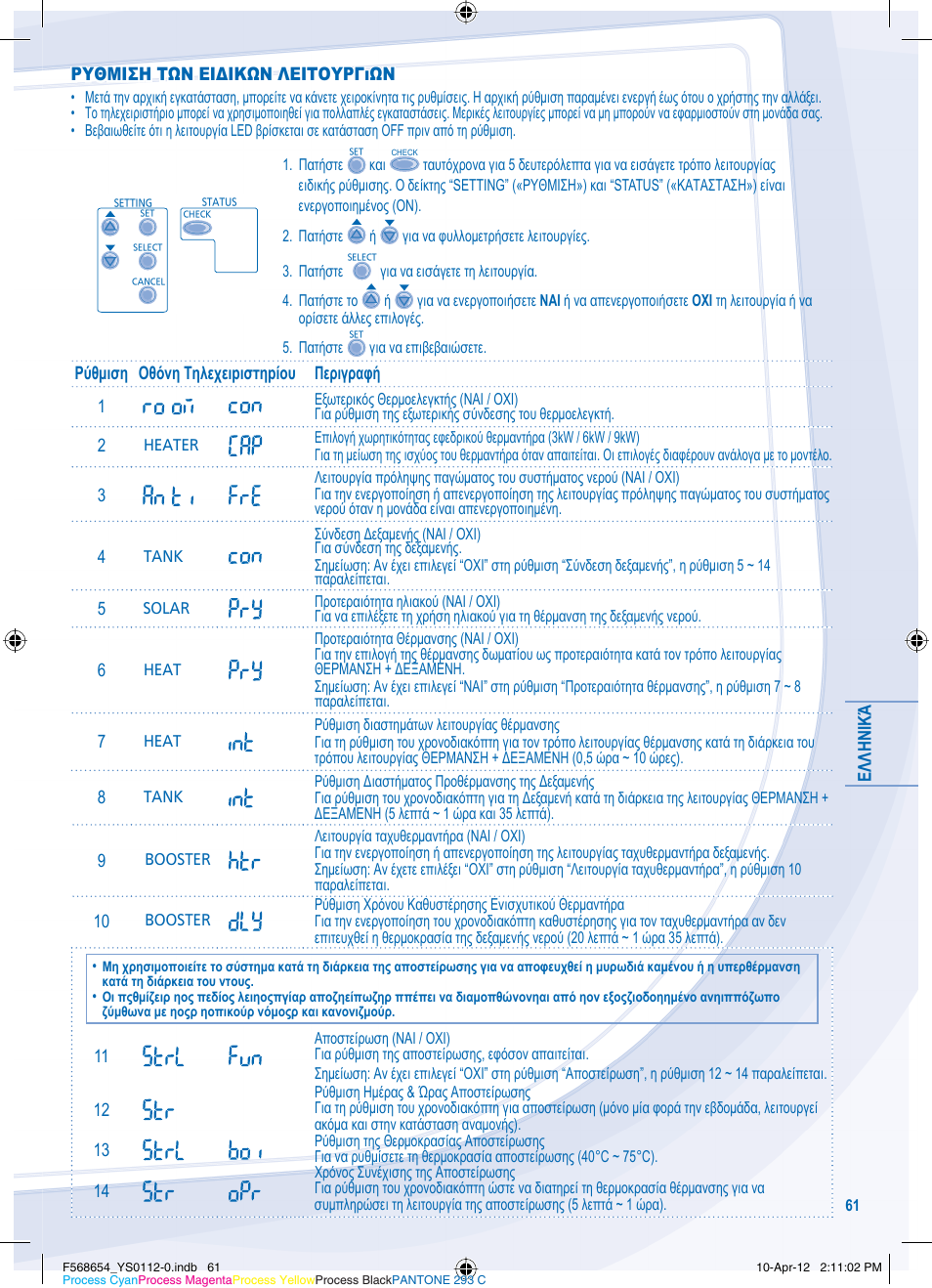 Panasonic WHMXF09D3E51 User Manual | Page 61 / 76