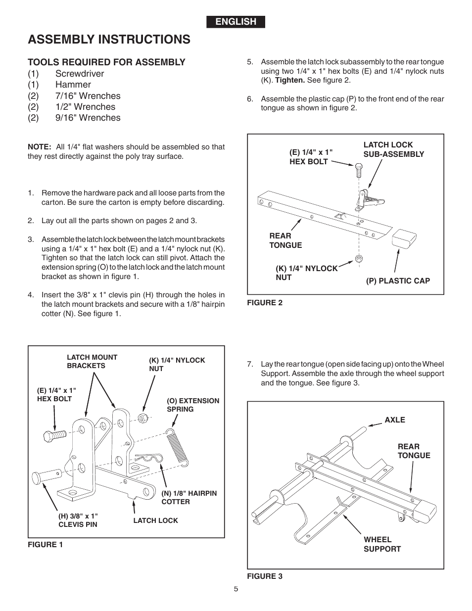 Assembly instructions | Agri-Fab 45-0345 User Manual | Page 5 / 20