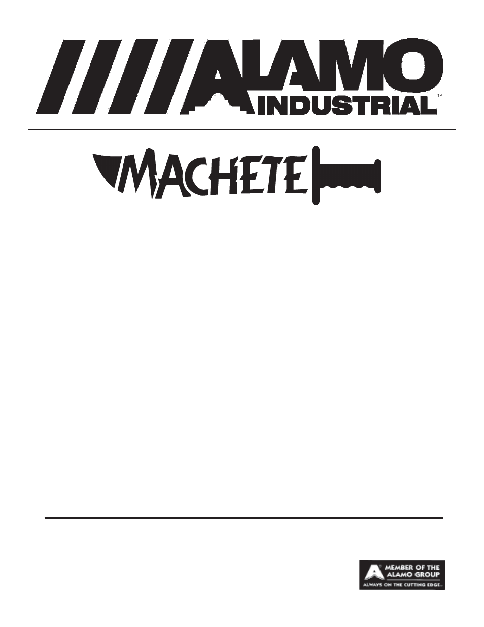 Alamo Machete T 7740 User Manual | 90 pages