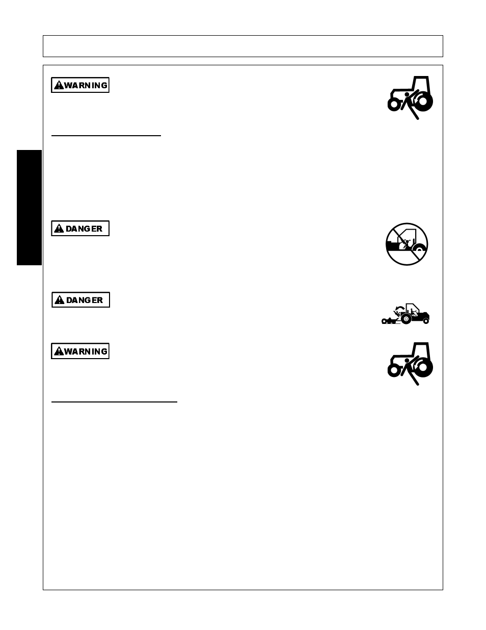 1 boarding the tractor, 2 dismounting the tractor, Boarding the tractor -6 dismounting the tractor -6 | Operation, Opera t ion | Alamo Switchblade Sickle Bar 5 User Manual | Page 80 / 112