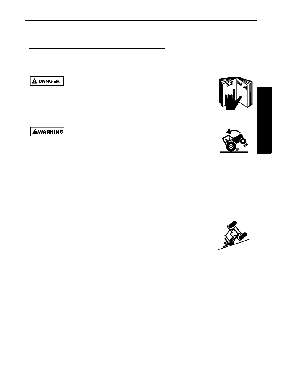 Driving the tractor and implement, Driving the tractor and implement -13, Operation | Opera t ion | Alamo Switchblade Sickle Bar 5 User Manual | Page 87 / 112