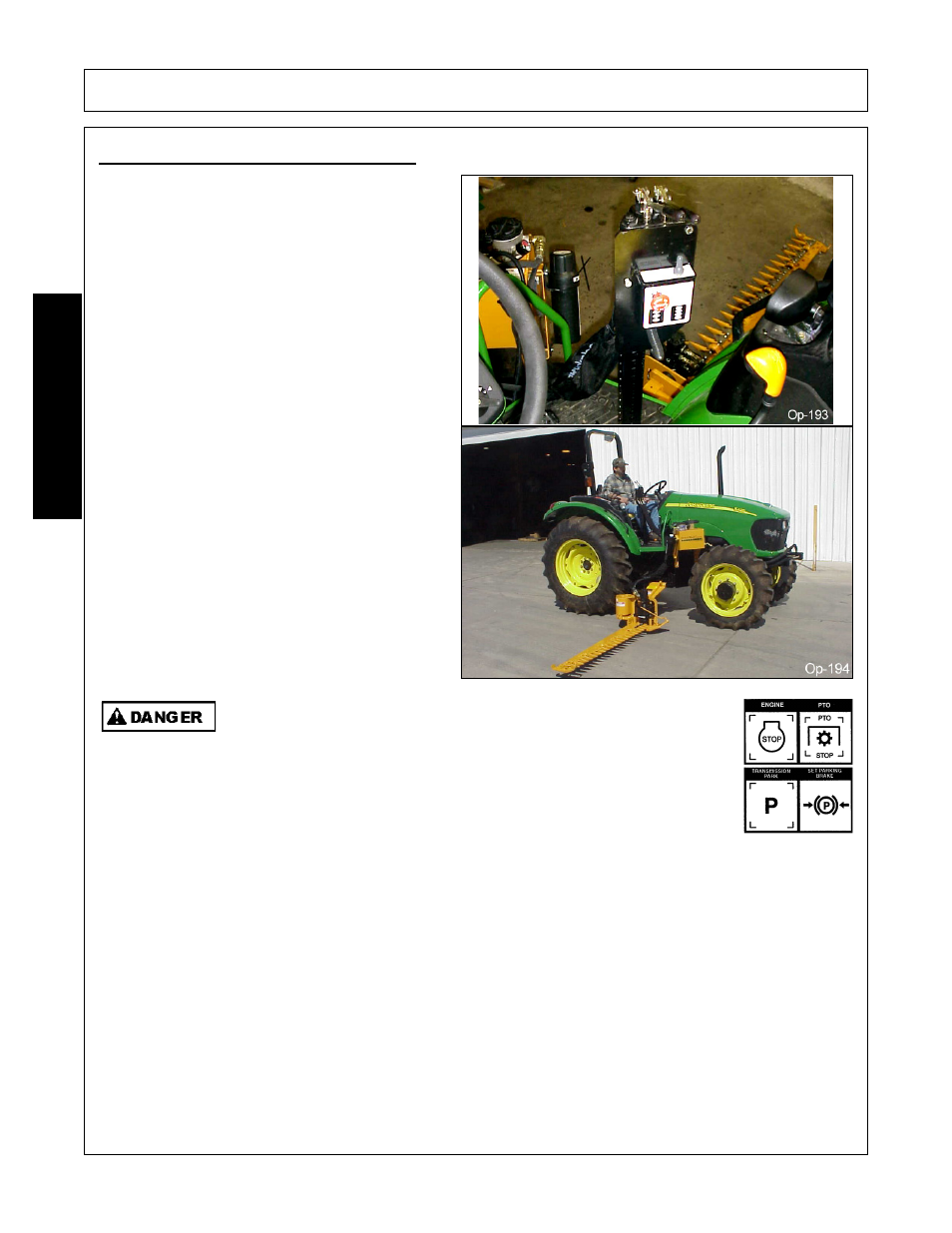 6 shutting down the switch blade, Shutting down the switch blade -20, Operation | Opera t ion | Alamo Switchblade Sickle Bar 5 User Manual | Page 94 / 112