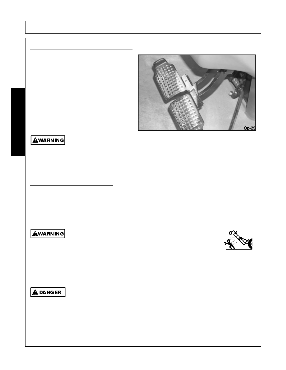 2 brake and differential lock setting, 3 operating the mower wings, Operation | Opera t ion | Alamo FALCON 15/10 User Manual | Page 114 / 156