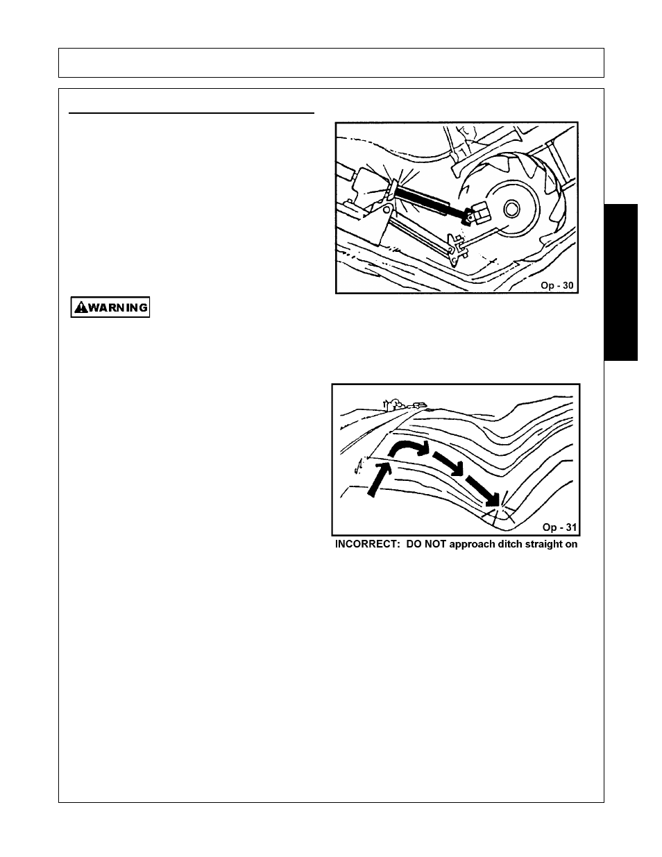 5 crossing ditches and steep inclines, Crossing ditches and steep inclines -27, Operation | Opera t ion | Alamo FALCON 15/10 User Manual | Page 117 / 156