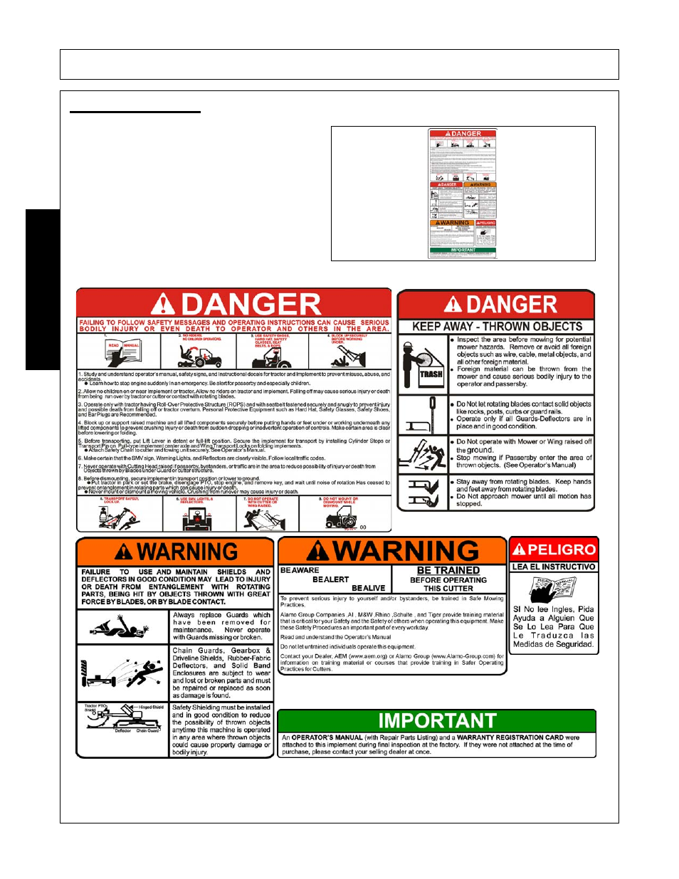 Decal description, Decal description -18, Safety | Alamo FALCON 15/10 User Manual | Page 26 / 156