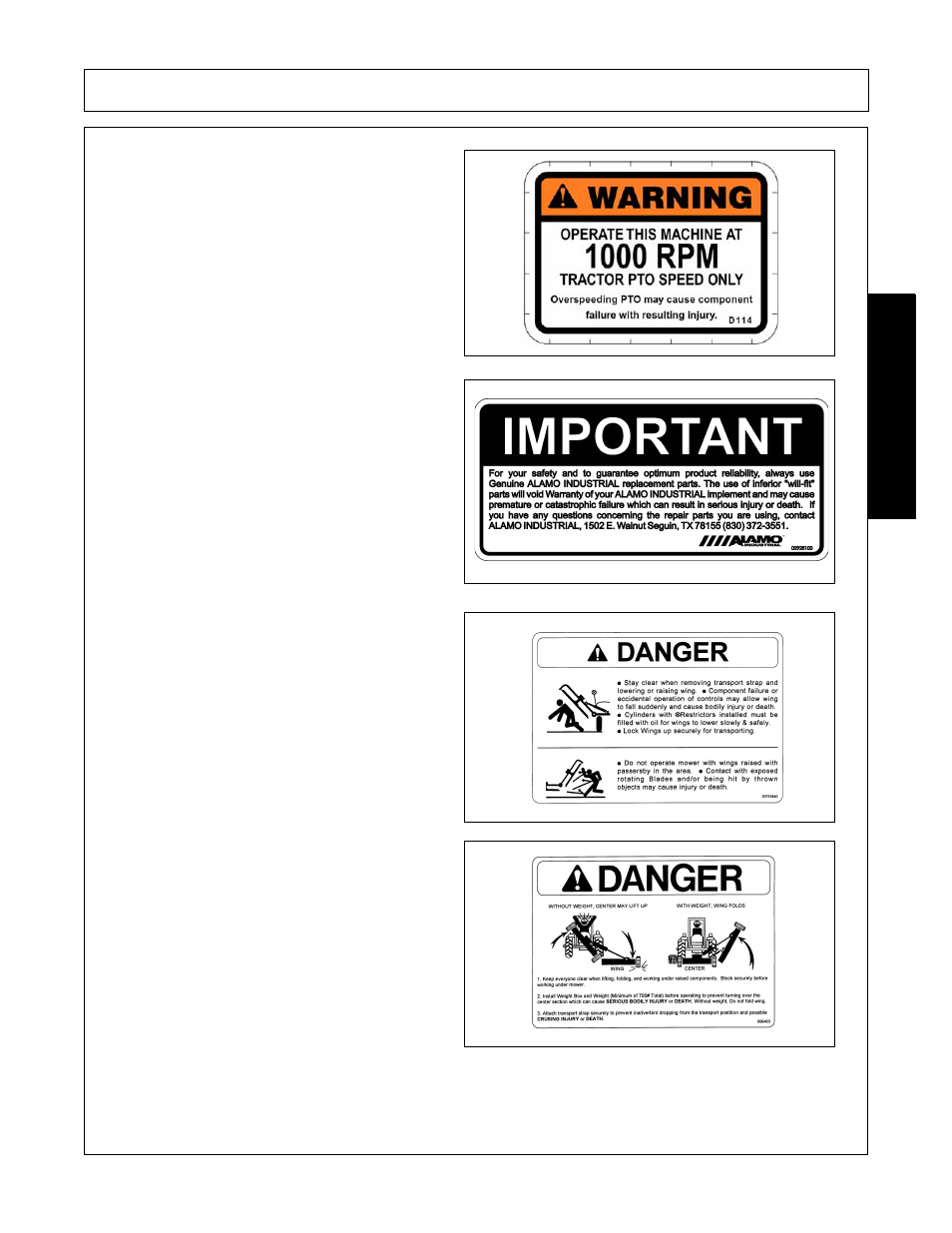 Safety | Alamo FALCON 15/10 User Manual | Page 29 / 156