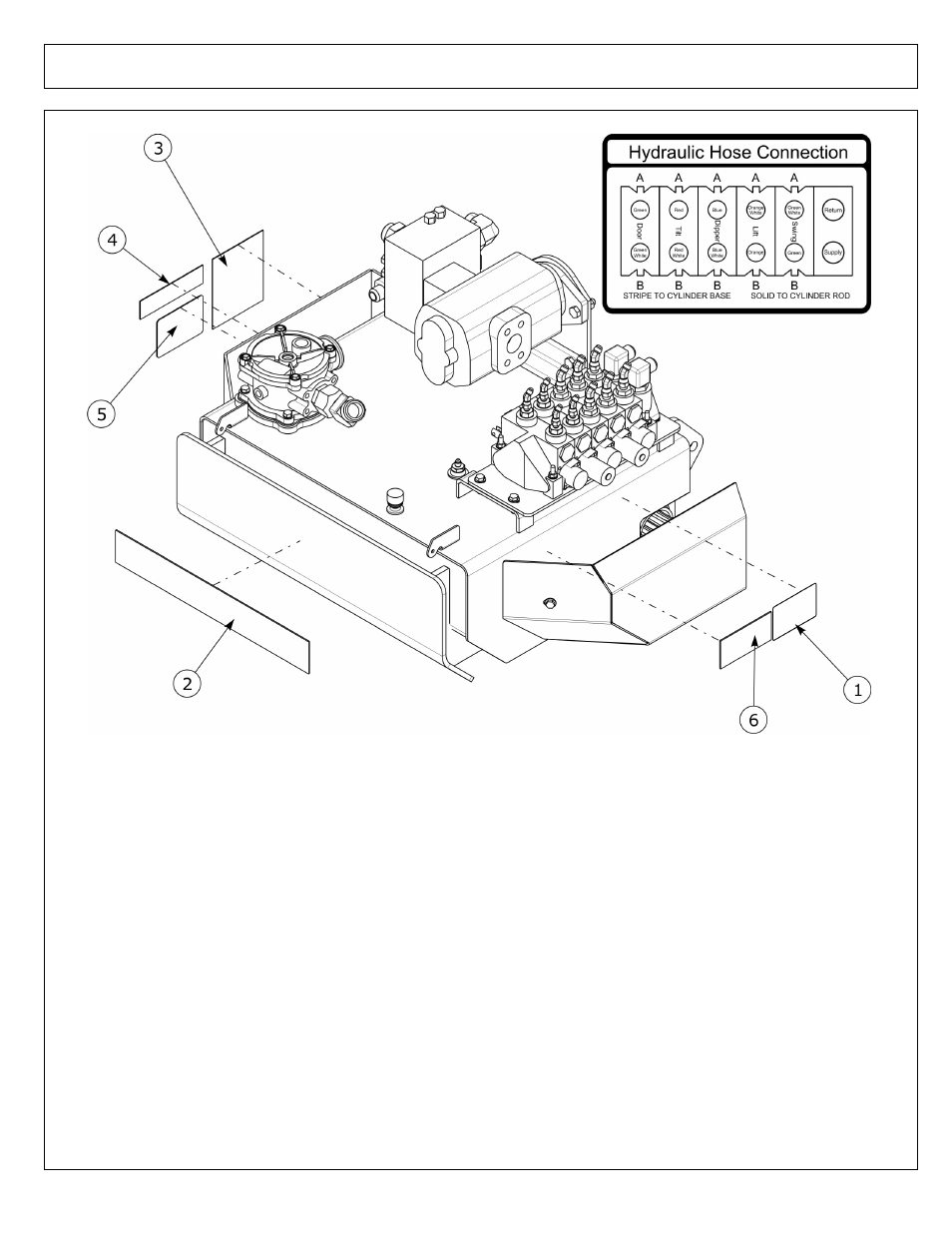 Decals - hyd tank & pump - man valve | Alamo AXTREME2 02988075P User Manual | Page 104 / 174