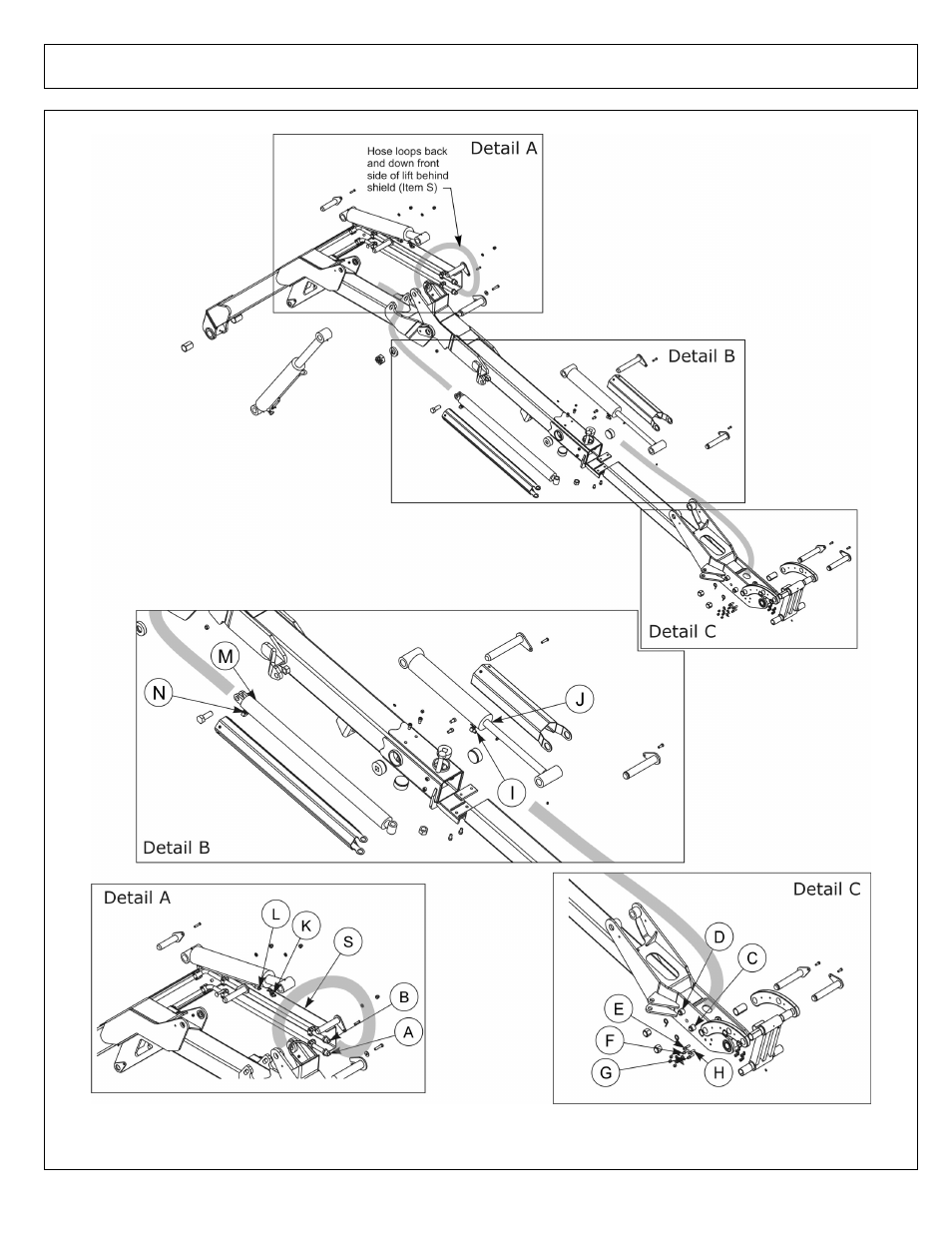Hose routing - 28ft telescoping boom | Alamo AXTREME2 02988075P User Manual | Page 118 / 174