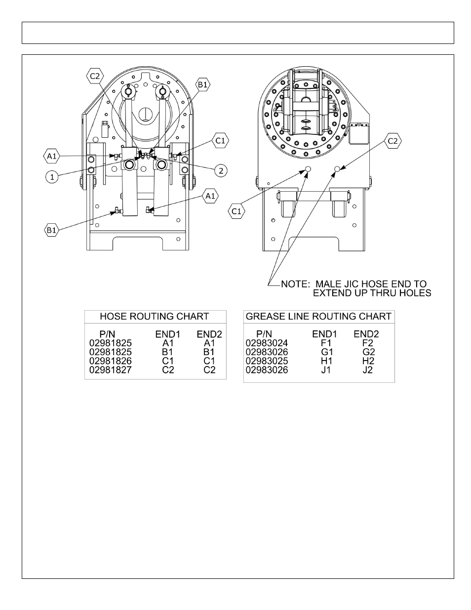 Hose routing - swing cyl (18-22 ft boom) | Alamo AXTREME2 02988075P User Manual | Page 120 / 174