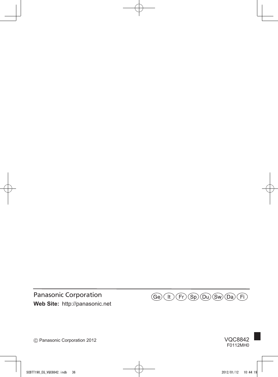 Vqc8842 | Panasonic SCBTT190EG User Manual | Page 36 / 36