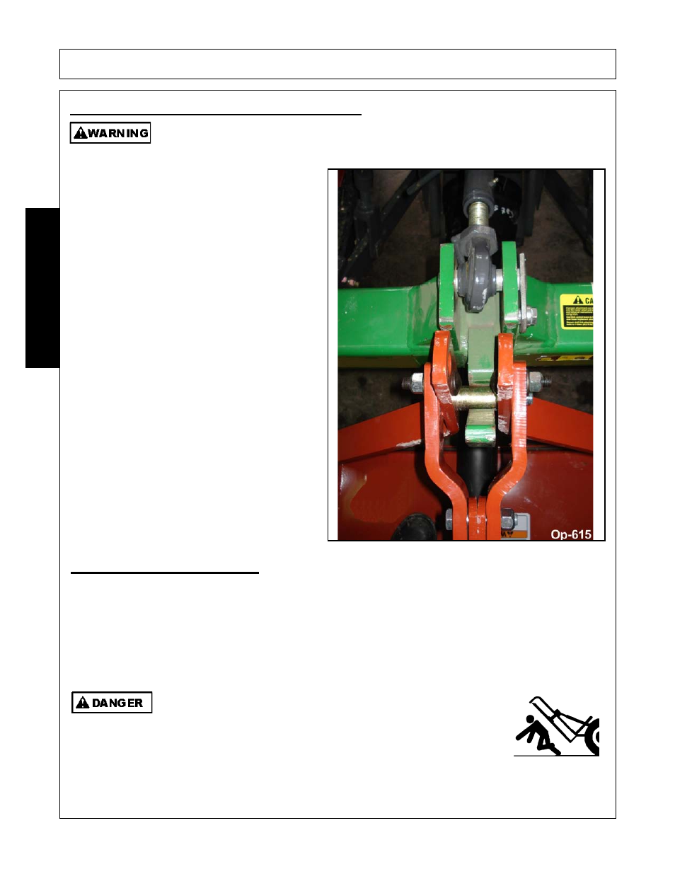 3 connecting mower - lift type (quick hitch), Setting the mower, Operation | Opera t ion | Alamo RX72  EN User Manual | Page 108 / 166