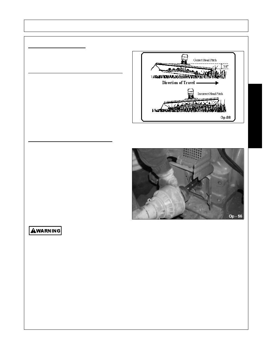 5 setting deck pitch, Driveline attachment, Setting deck pitch -17 driveline attachment -17 | Operation, Opera t ion | Alamo RX72  EN User Manual | Page 113 / 166